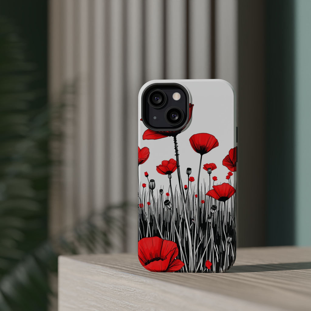 iPhone Poppy Field Cinematic Art Bold Modern Everyday Snap Case · iPhone Case