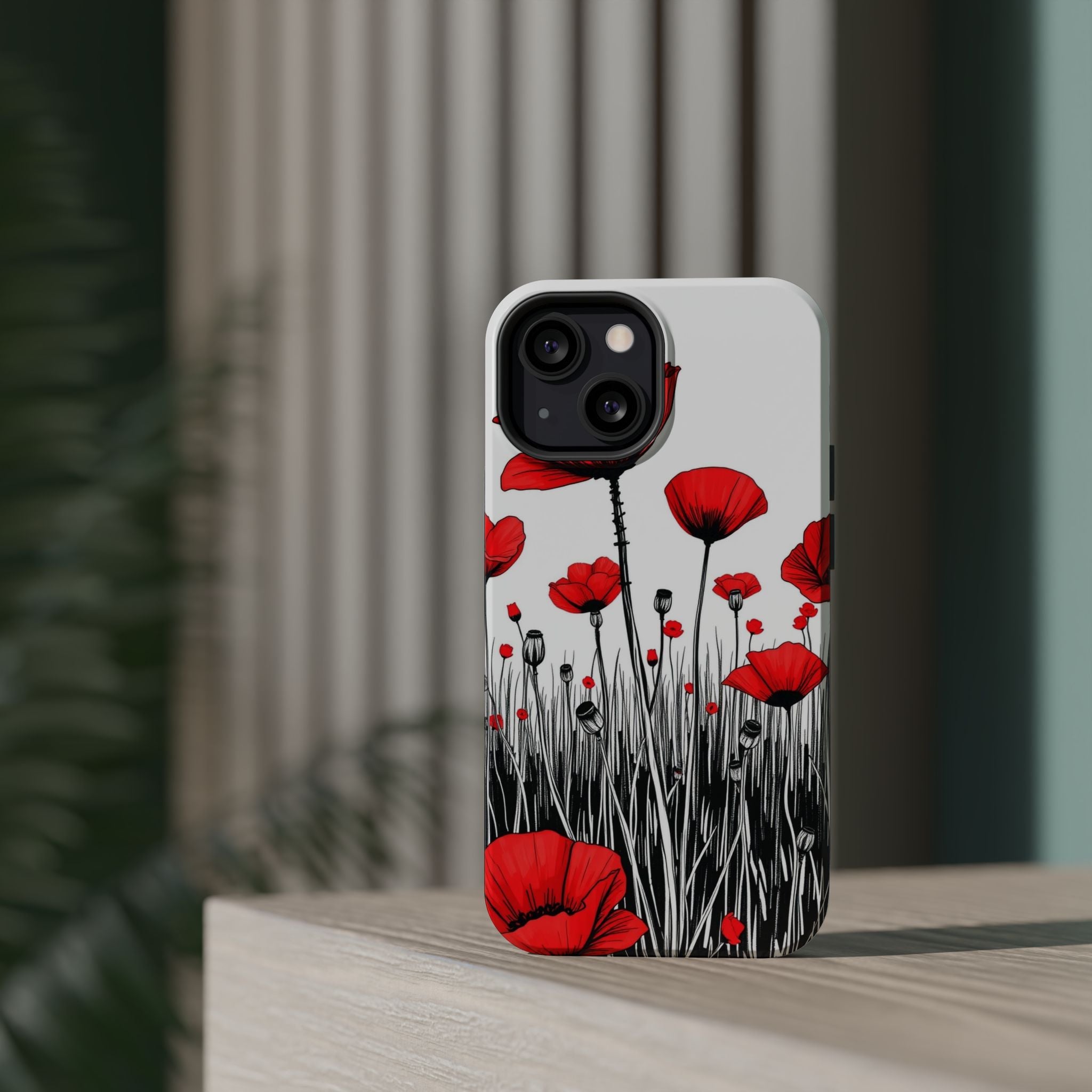 iPhone Poppy Field Cinematic Art Bold Modern Everyday Snap Case · iPhone Case