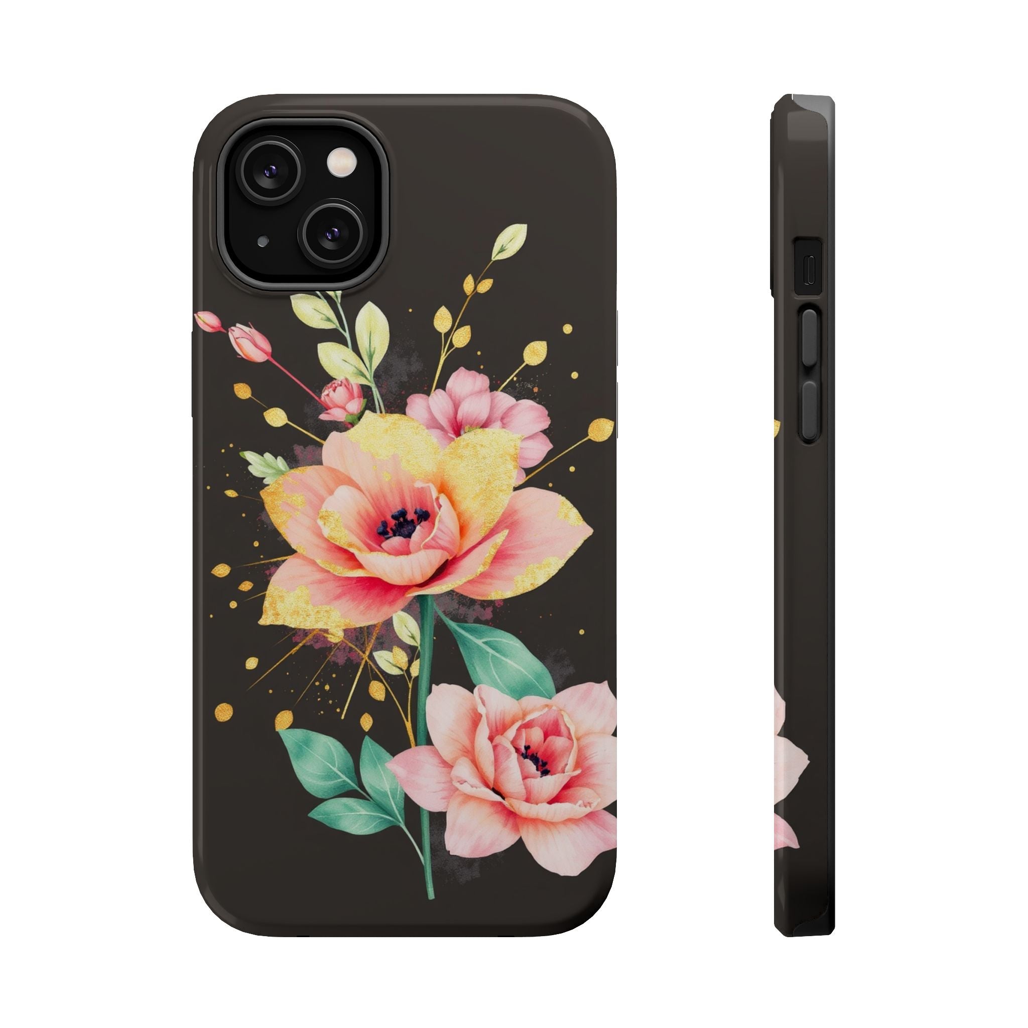 iPhone Earthy Floral Watercolor Splash Design Clean iPhone 14 Minimal · iPhone C