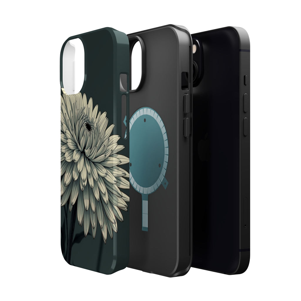 iPhone Chrysanthemum Classic Dark Gothic Ink Carry Case Slim Snap Case · iPhone