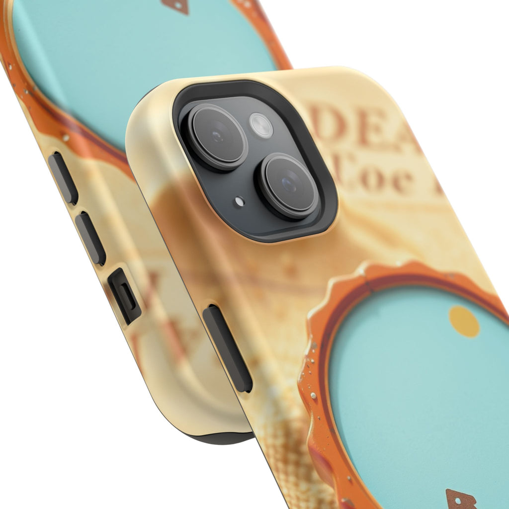 iPhone Burnt Orange And Sand Retro Travel Badge Soft Finish Everyday Case · iPho