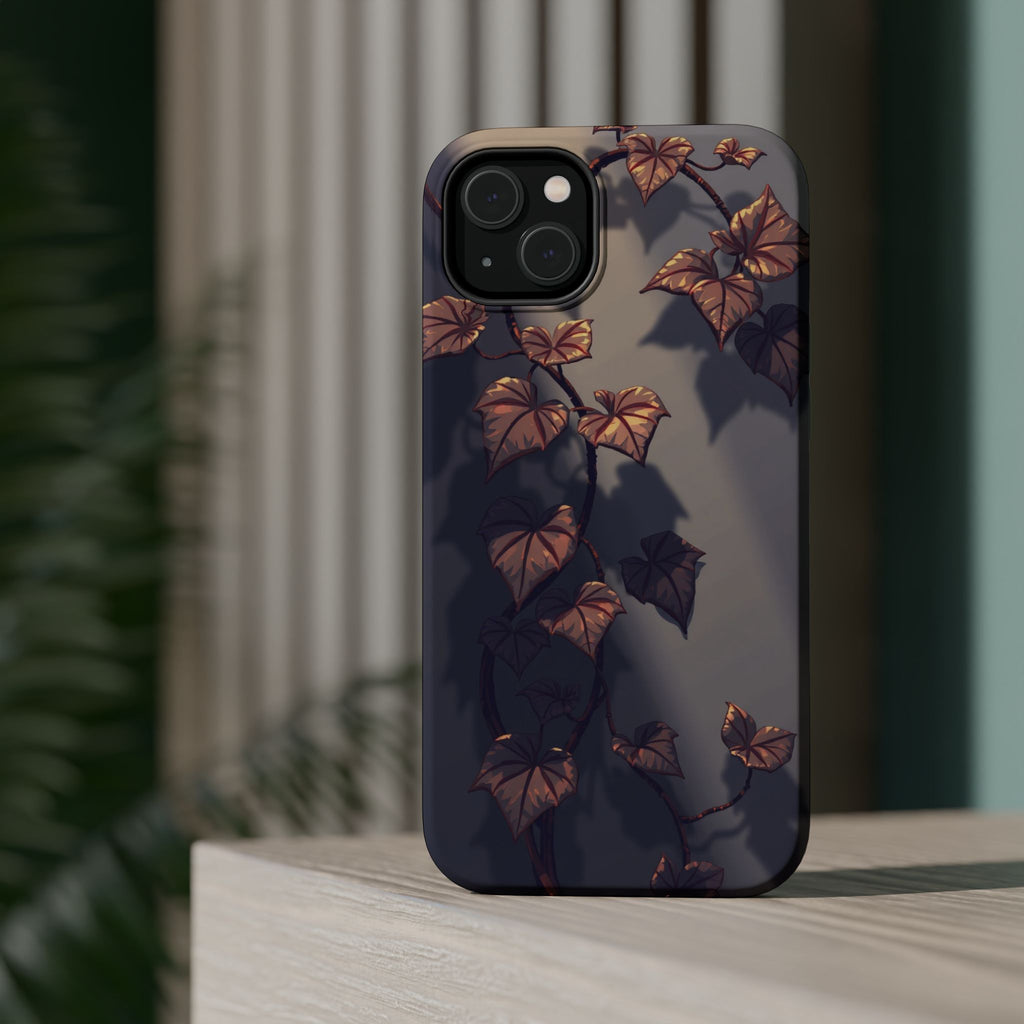 iPhone Charcoal And Copper Art Nouveau Vine Soft iPhone 13 Finish · iPhone Case