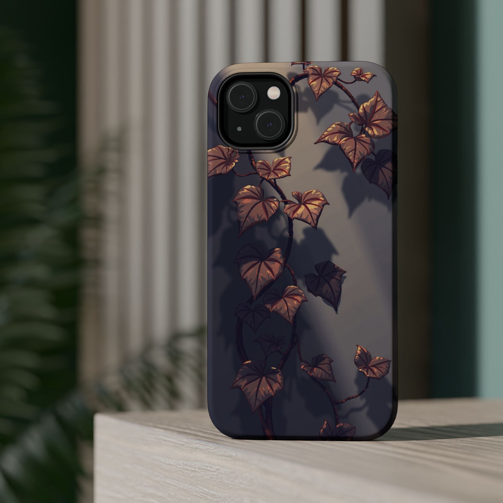iPhone Charcoal And Copper Art Nouveau Vine Soft iPhone 13 Finish · iPhone Case