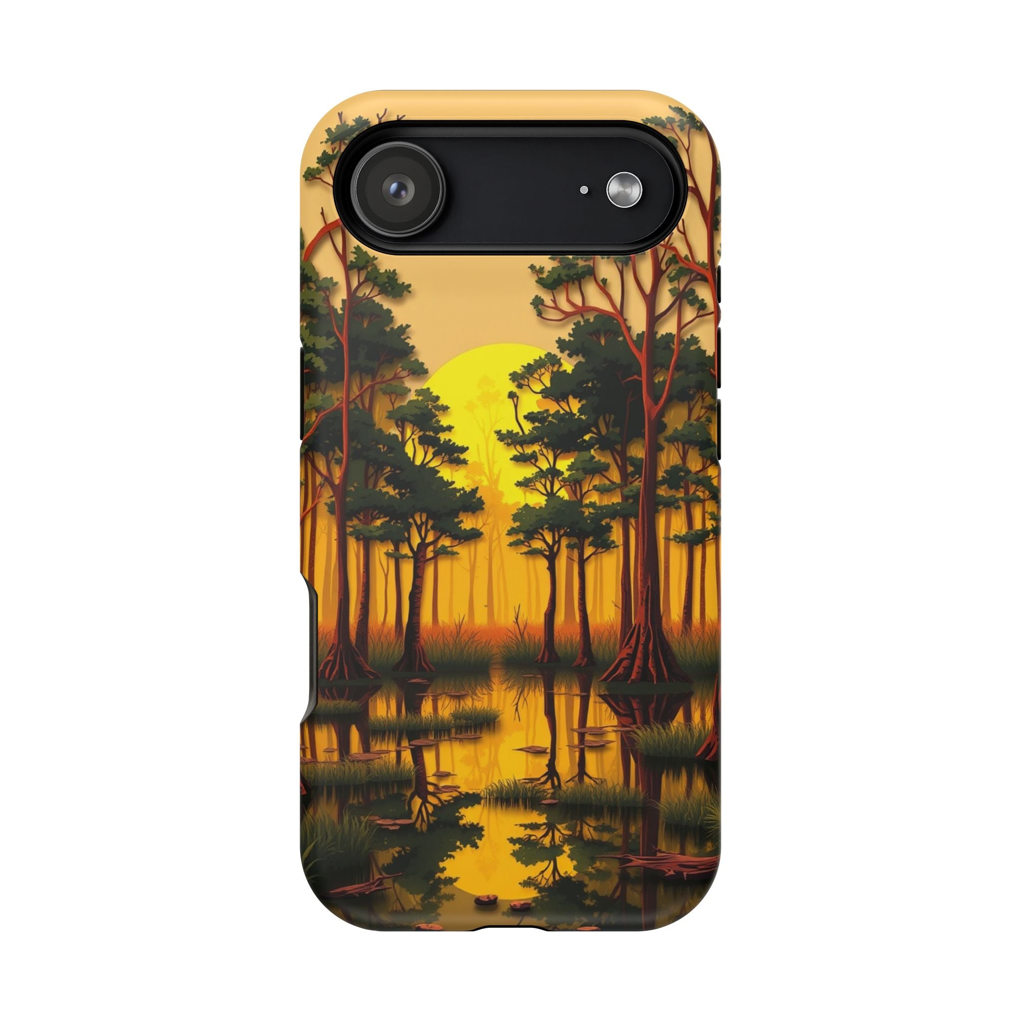 iPhone Earthy Cypress Swamp Design Bold Modern Everyday Snap Case · iPhone Case