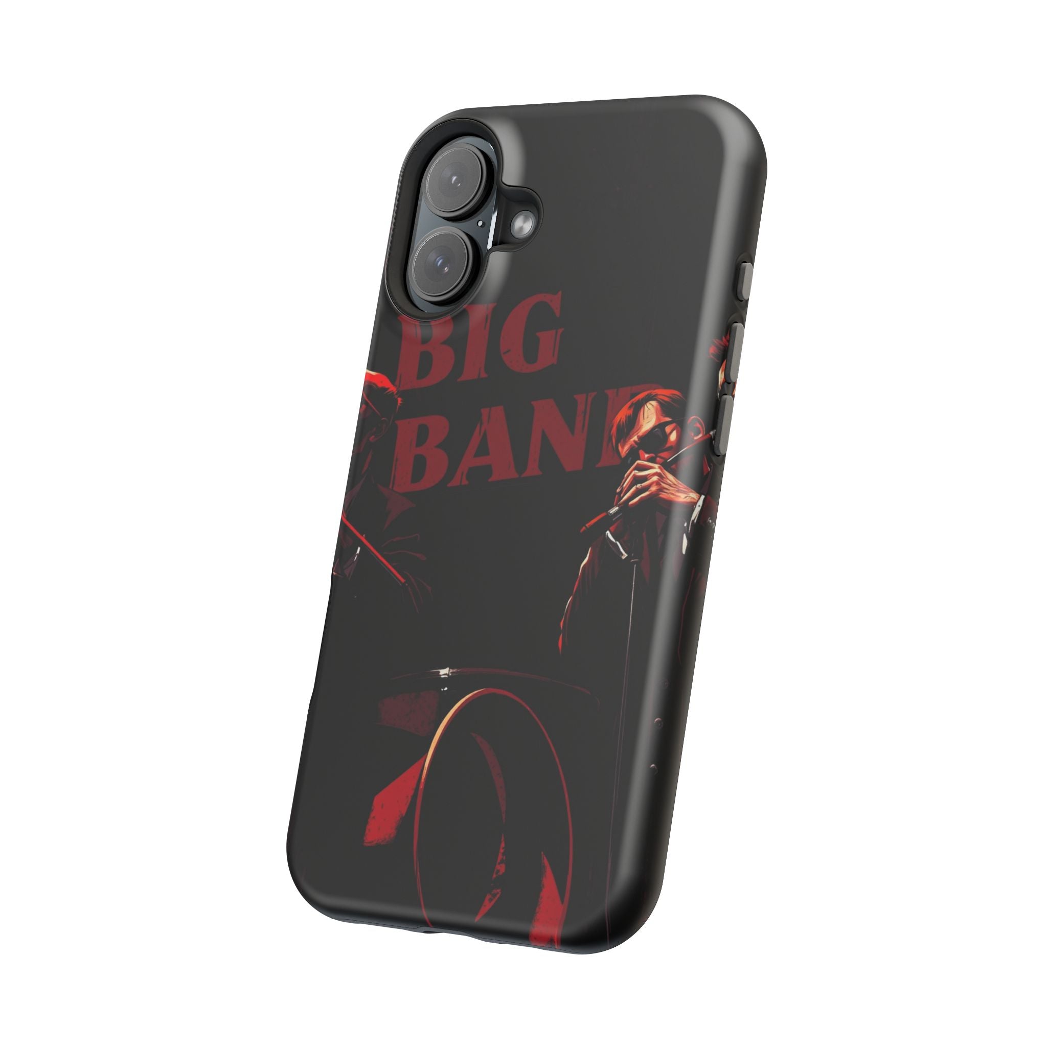 iPhone Black And Crimson Big Band Era Slim Everyday Designer Case · iPhone Case