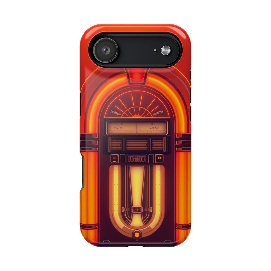 iPhone Jukebox Glow Neon Cyberpunk Bold Modern Everyday Snap Case · iPhone Case