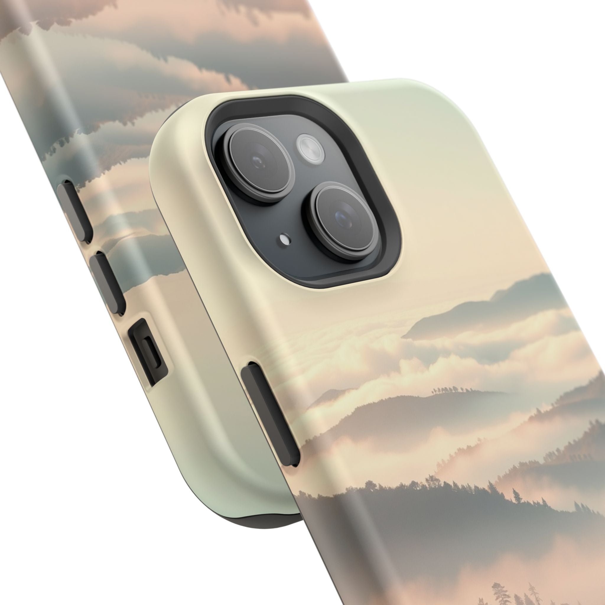 iPhone Mint And Blush Fog Rolling Over Hills Slim iPhone Everyday · iPhone Case