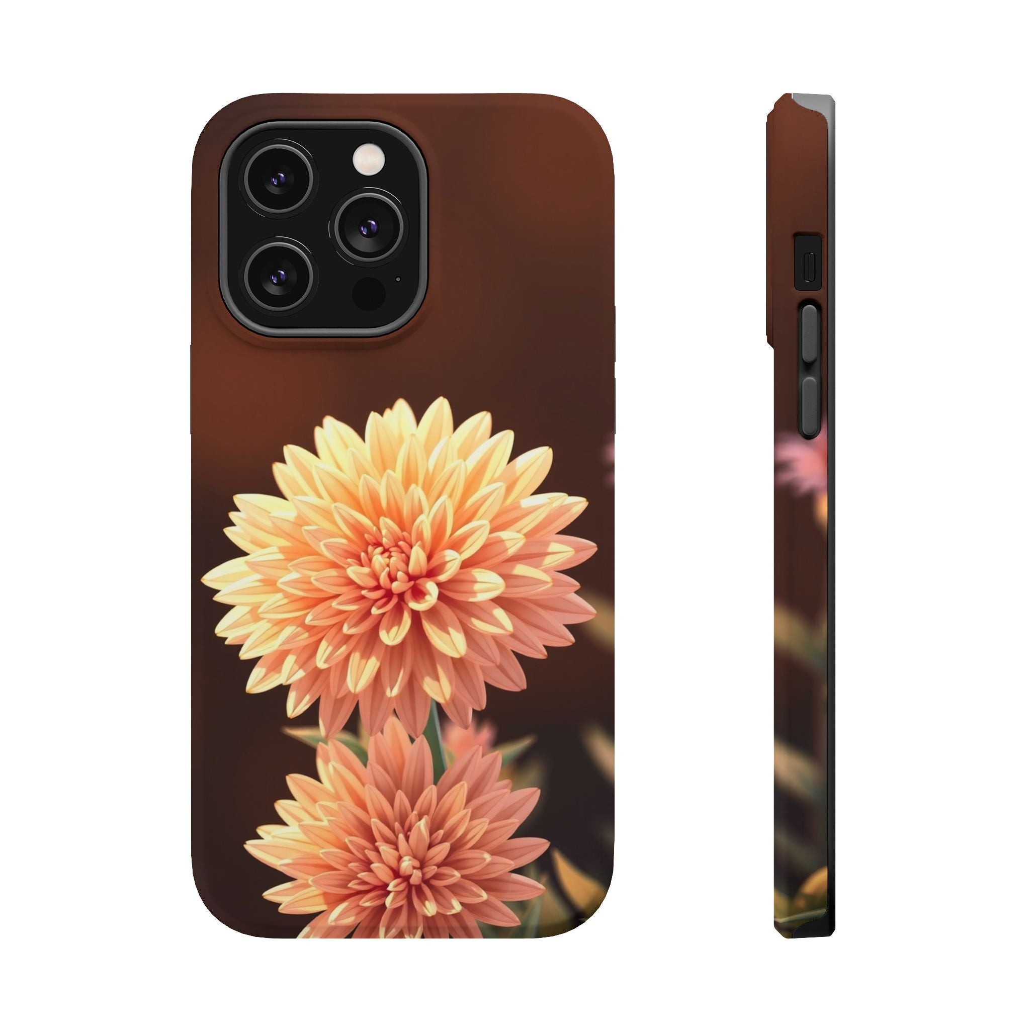 iPhone Sunset Amber And Peach Chrysanthemum Classic Slim Snap Case · iPhone Case