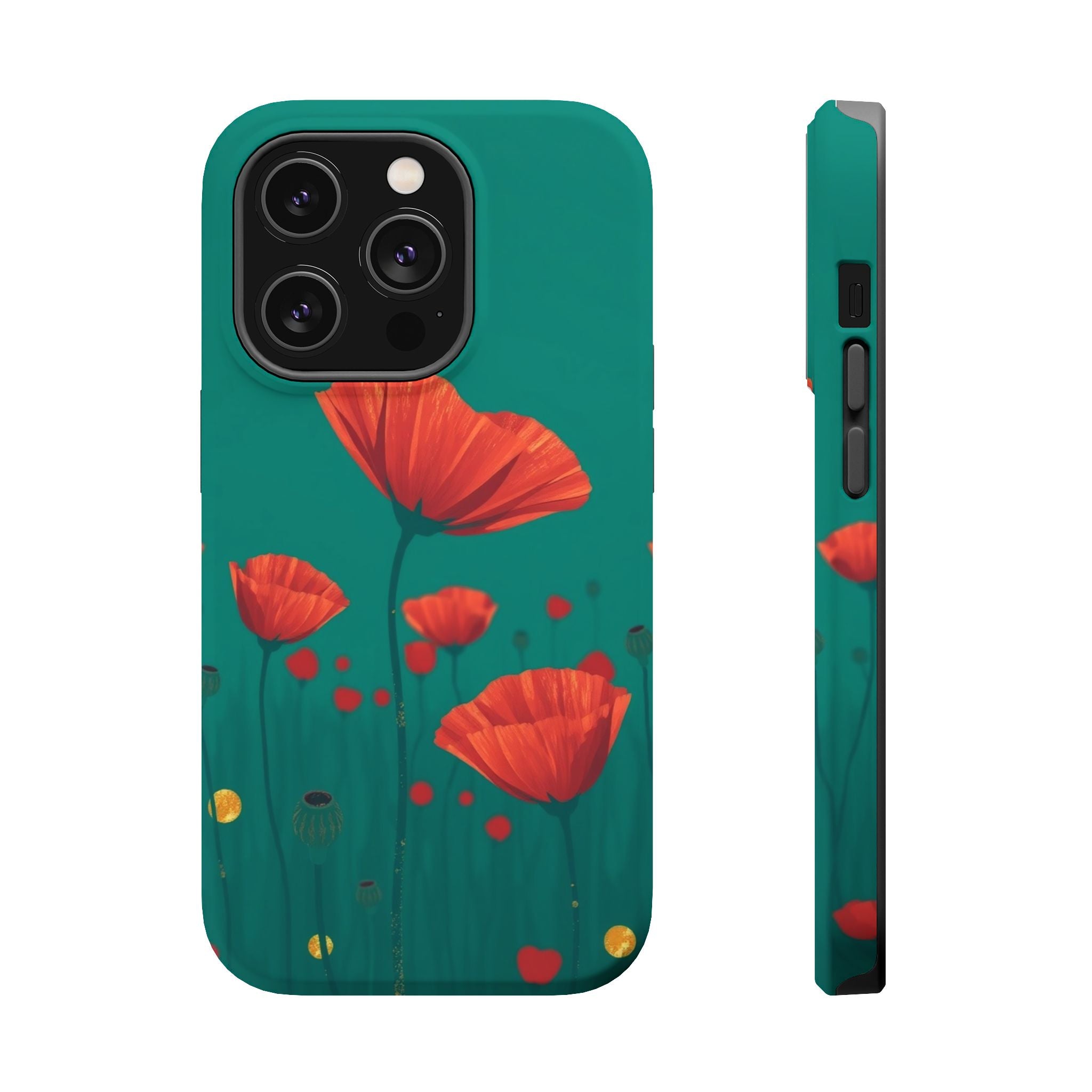 iPhone Earthy Poppy Field Design Bold Modern Everyday Snap Case · iPhone Case