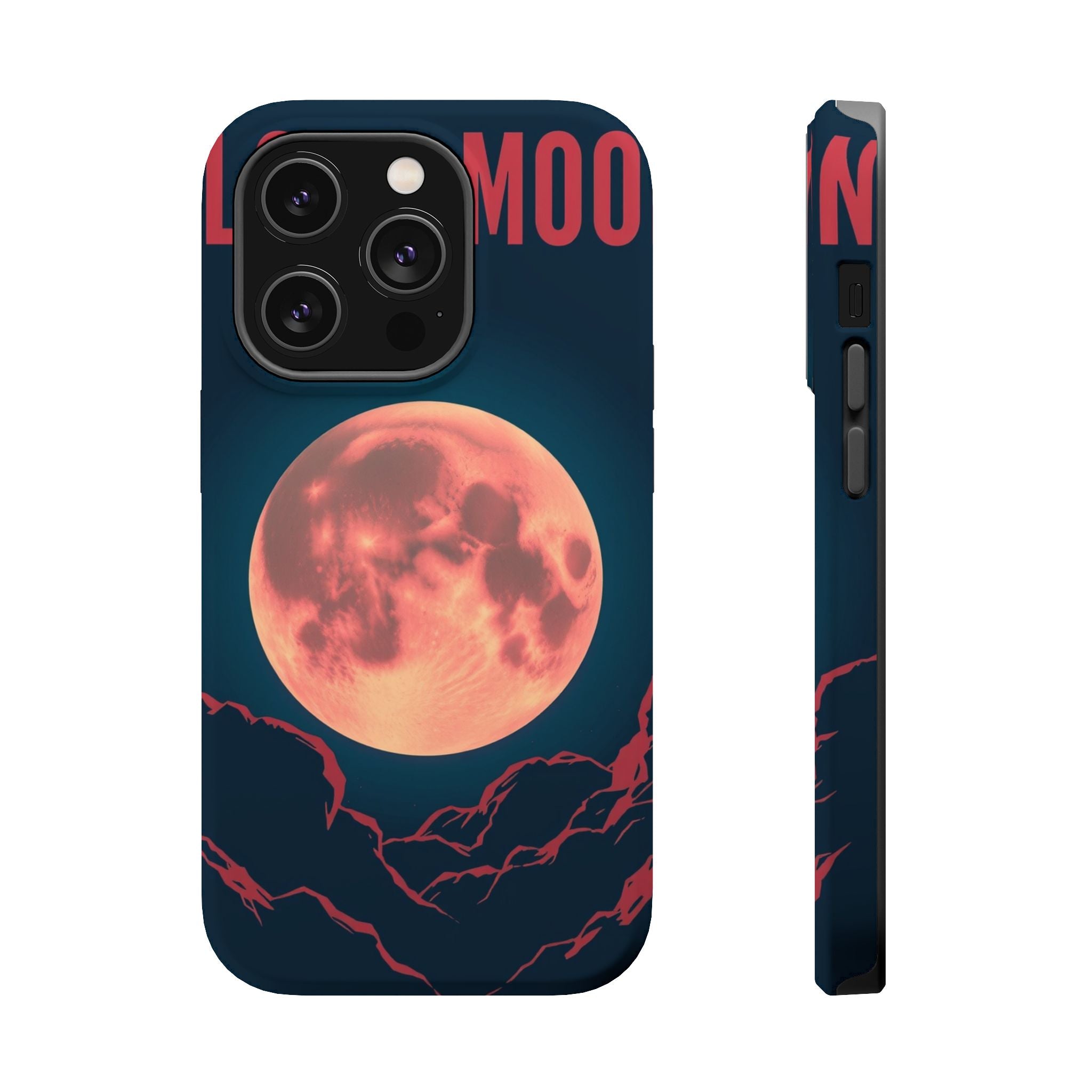 iPhone Blood Moon Rise Vintage Retro Poster Slim Everyday Designer Case · iPhone