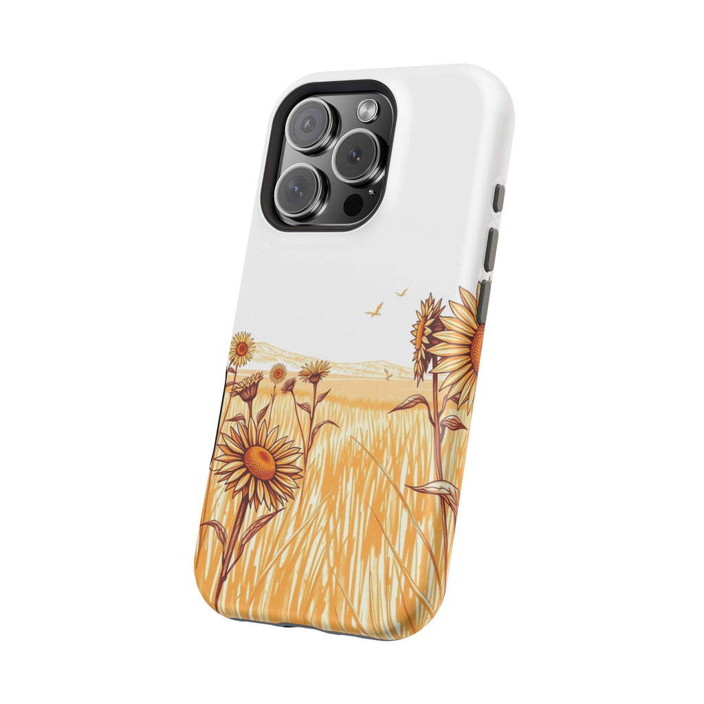 iPhone Burnt Orange And Sand Sunflower Prairie Soft iPhone Finish · iPhone Case