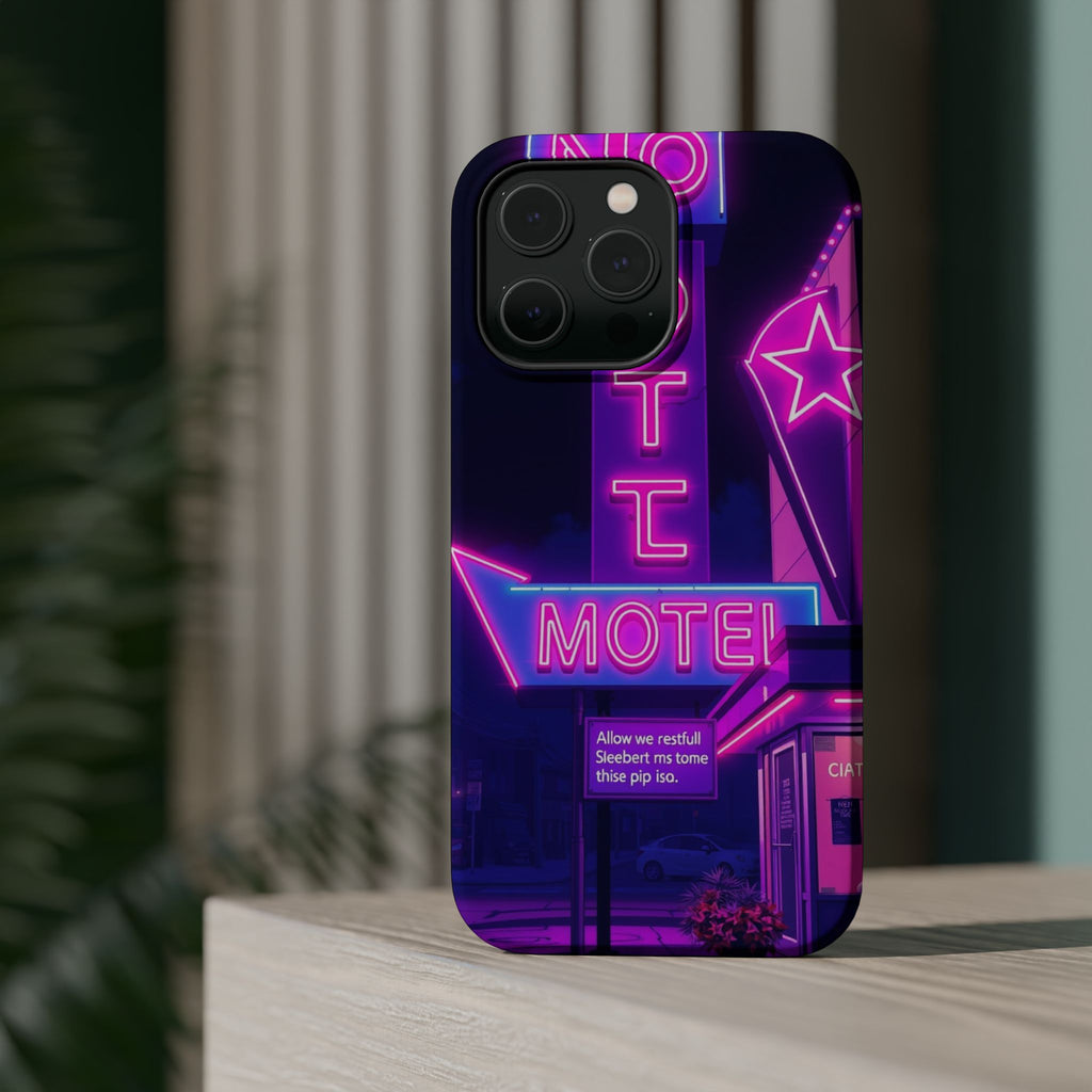 iPhone Neon Sign Motel Enchanted Art Slim Everyday Designer Case · iPhone Case
