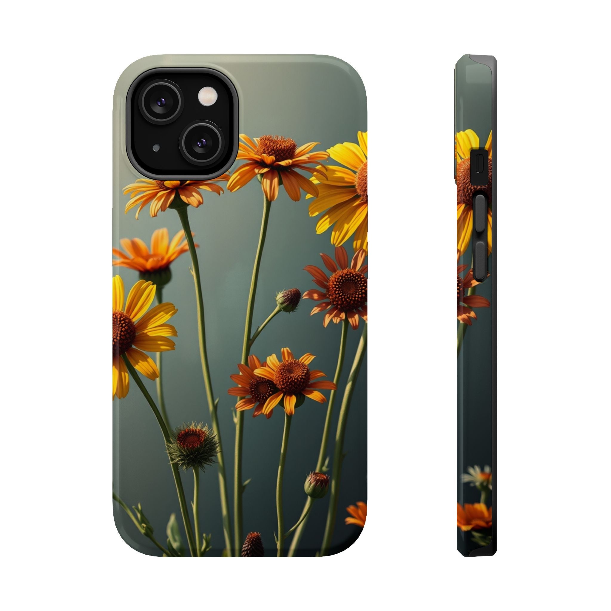 iPhone Mustard And Rust Wildflower Bunch Slim Everyday iPhone Designer · iPhone