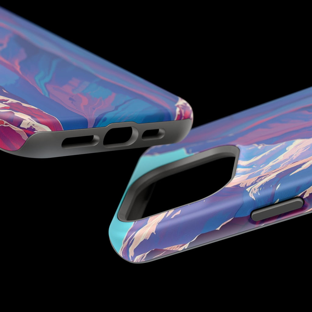 iPhone Cyan And Magenta Canyon Wall Slim Everyday Designer Case · iPhone Case