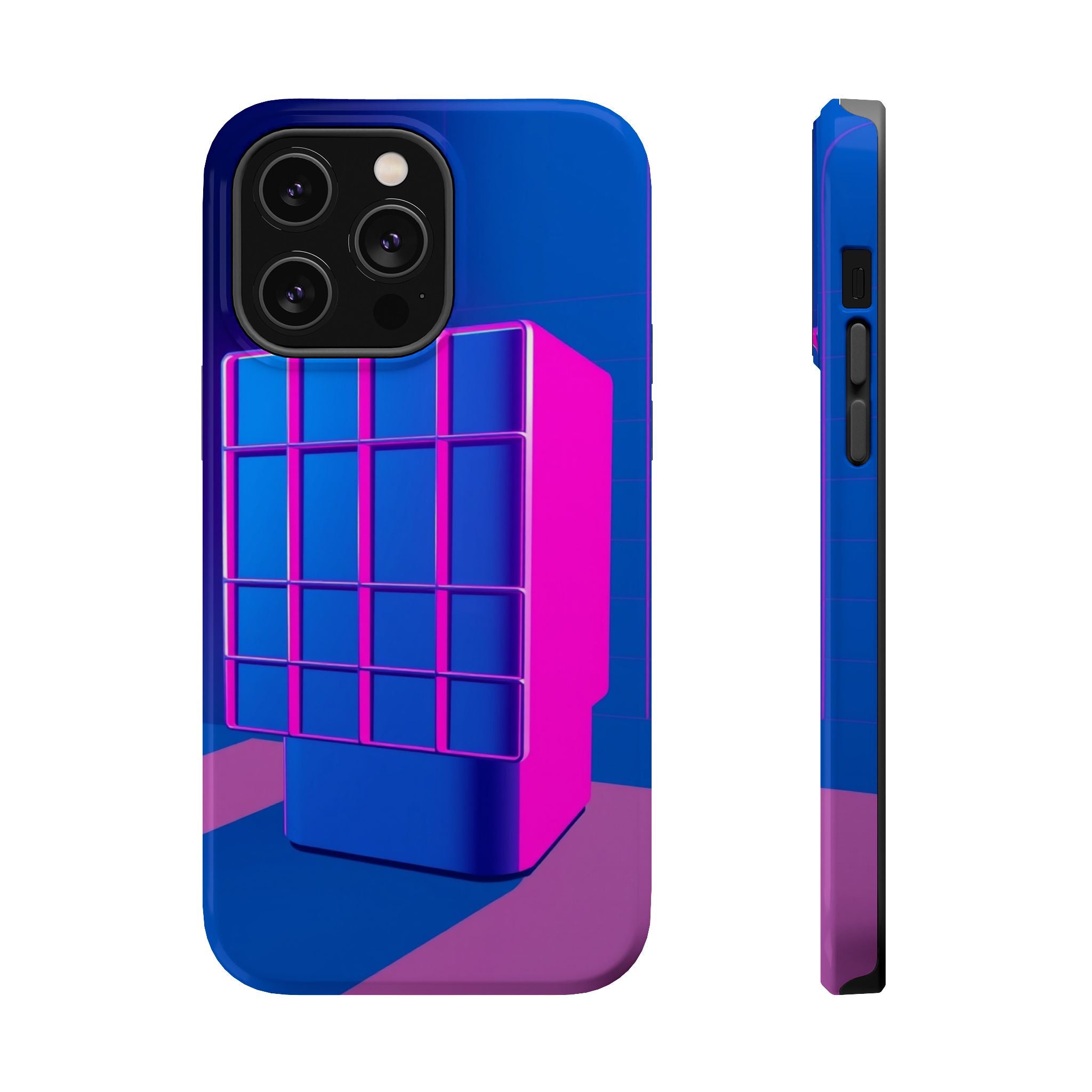 iPhone Earthy 80s Grid Synthwave Design Slim Everyday Designer Case · iPhone Cas