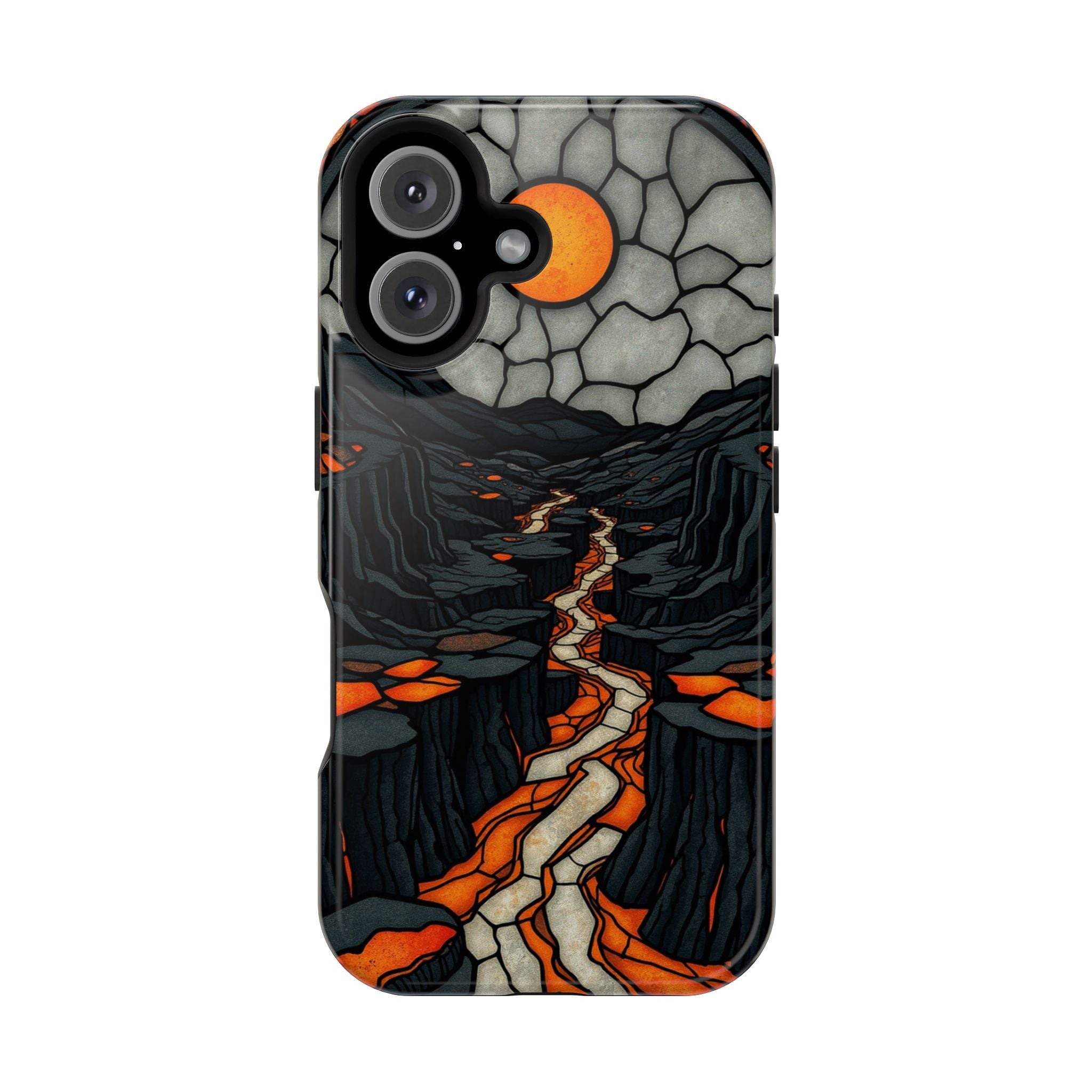 iPhone Charcoal And Copper Lava Field Slim Everyday Designer Case · iPhone Case