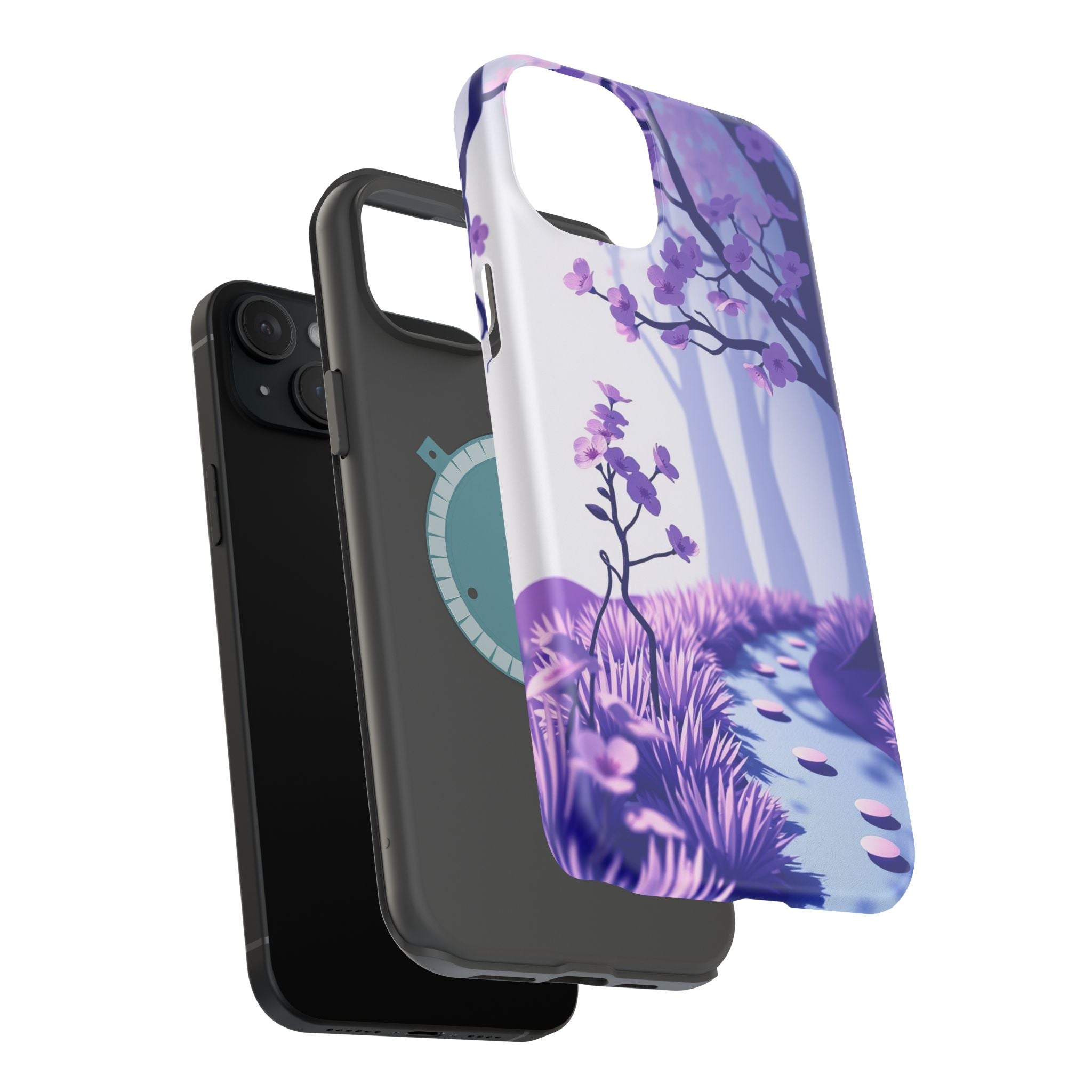 iPhone Blossom Trail Paper Cut Art Bold Modern Everyday Snap Case · iPhone Case