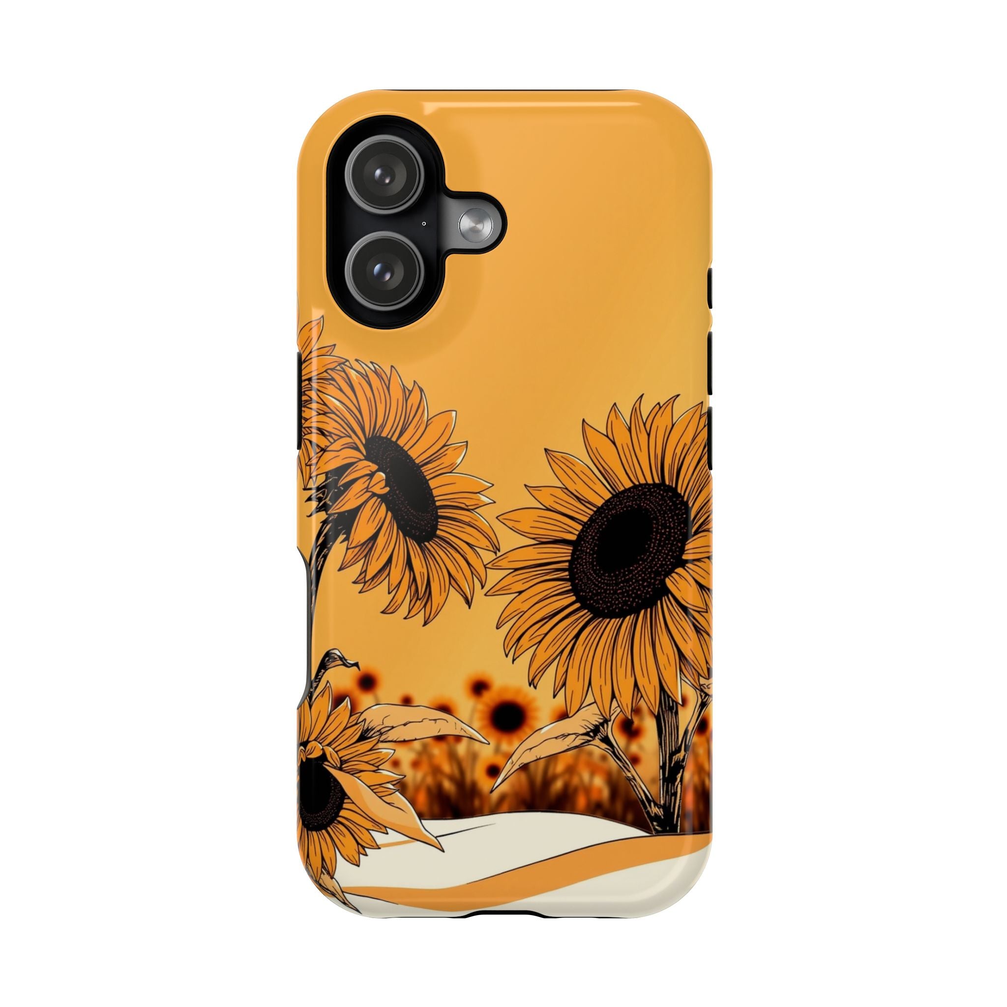 iPhone Burnt Orange And Sand Sunflower Pop Slim iPhone Everyday · iPhone Case