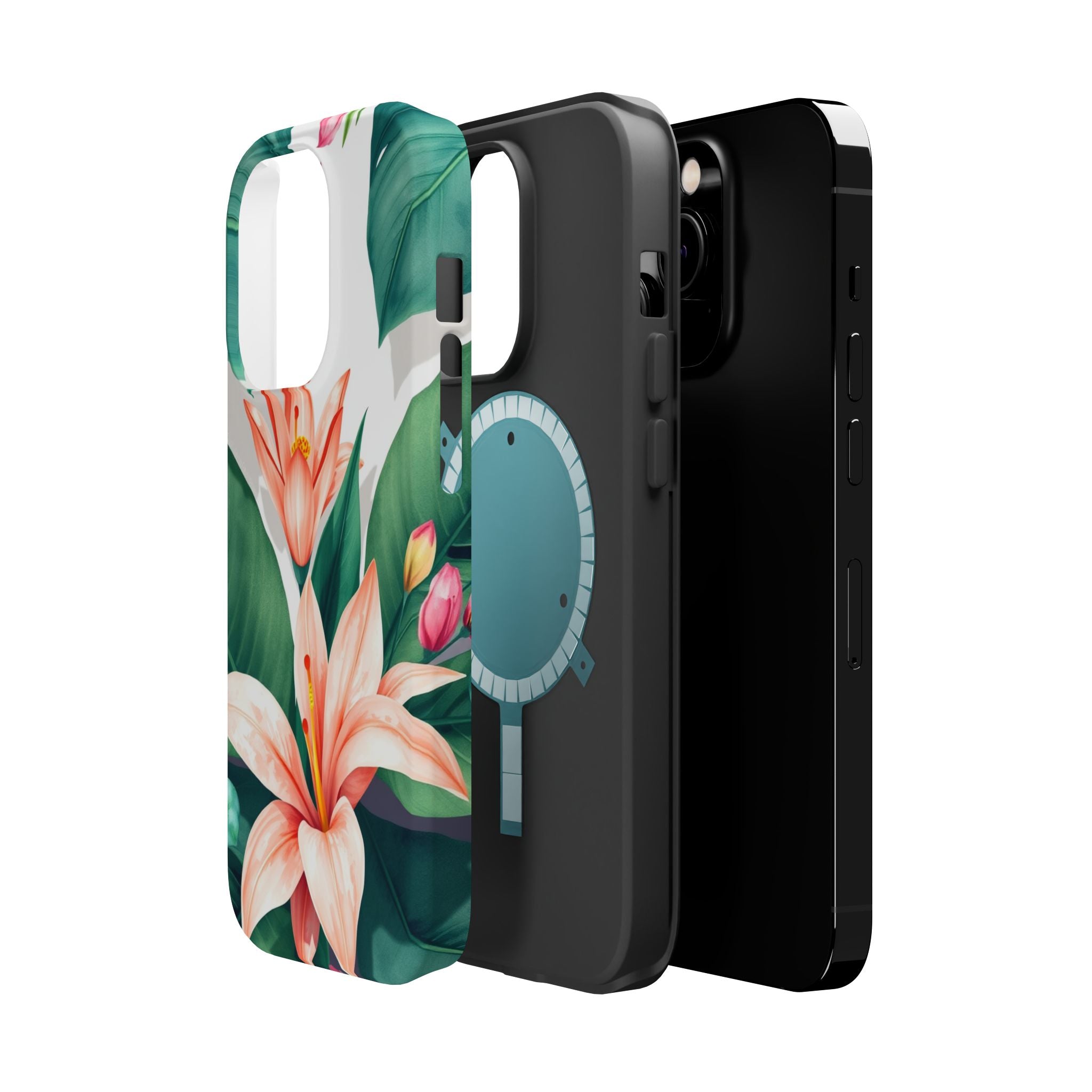 iPhone Tropical Bloom Sage And Ivory Slim Snap Case Gal · iPhone Case