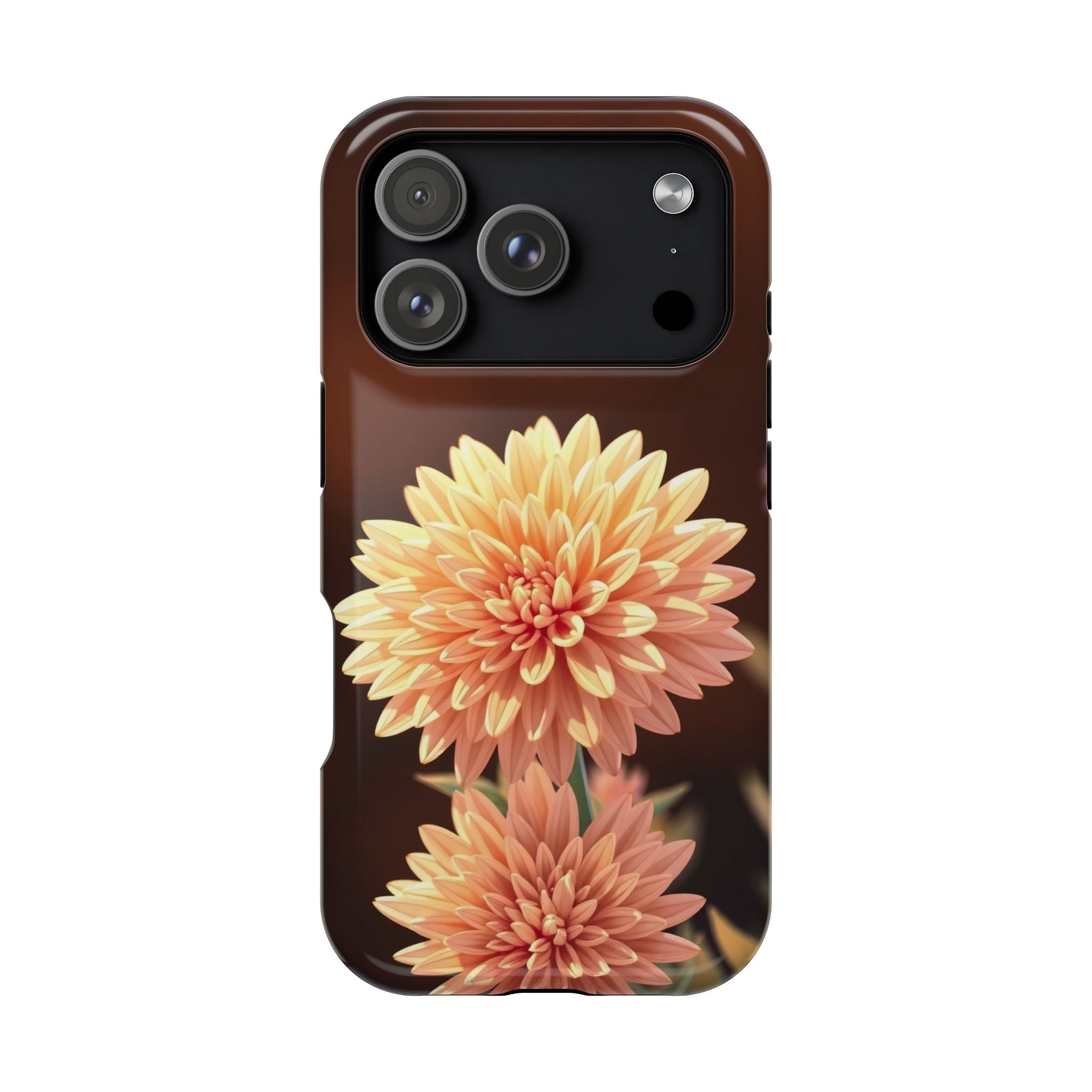 iPhone Sunset Amber And Peach Chrysanthemum Classic Slim Snap Case · iPhone Case