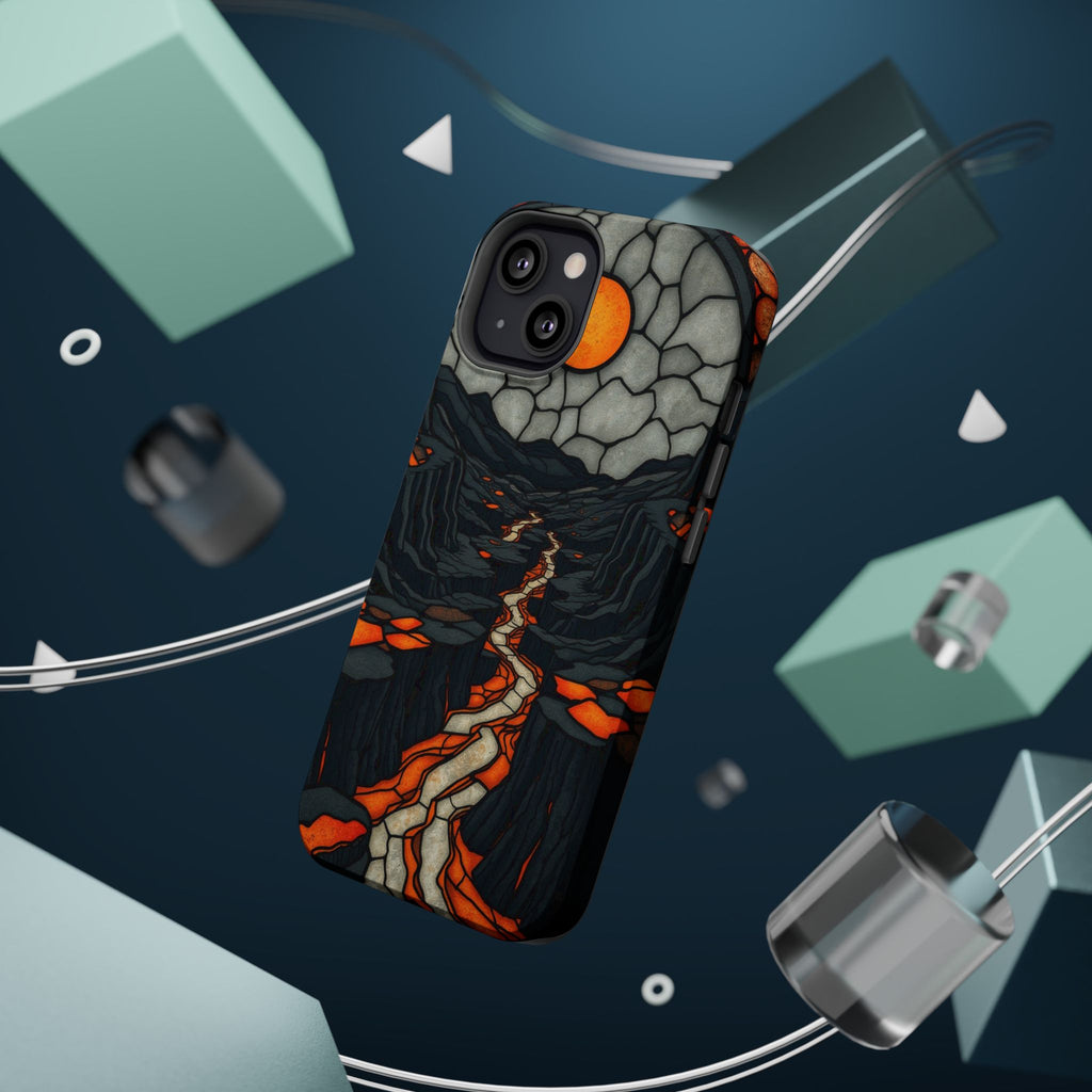 iPhone Charcoal And Copper Lava Field Slim Everyday Designer Case · iPhone Case