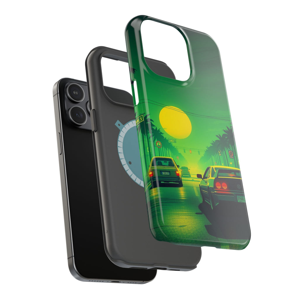 iPhone Dreamy Sunset Drive 80s Design Slim Everyday Designer Case · iPhone Case