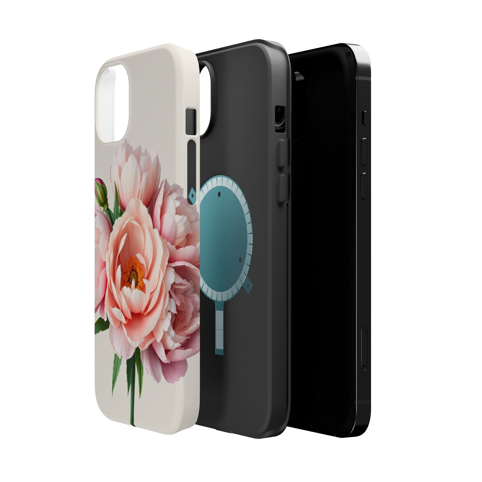 iPhone Serene Peony Bouquet Design Bold Modern Everyday Snap Case · iPhone Case