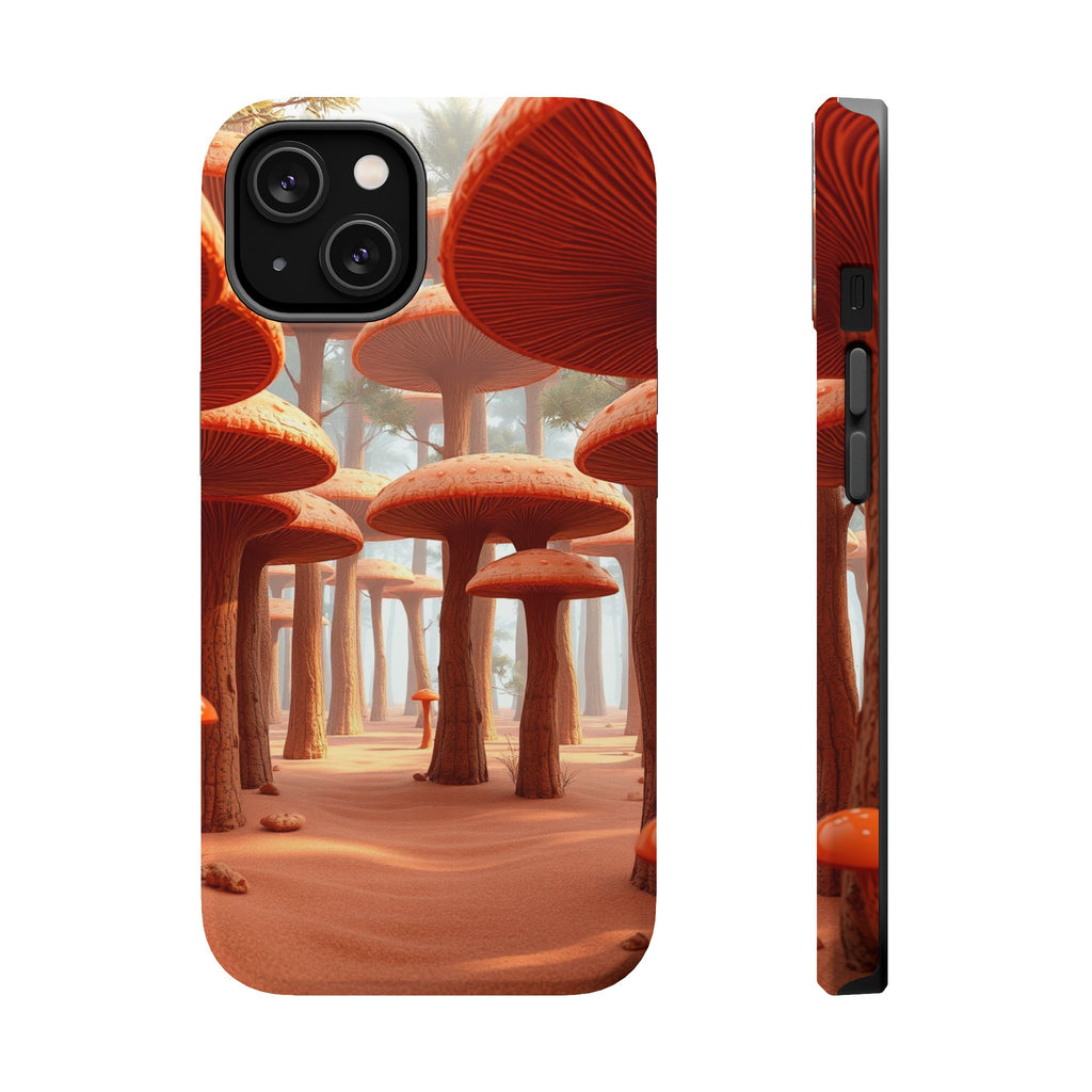 iPhone Mushroom Forest 3D Digital Bold Modern Everyday Snap Case · iPhone Case