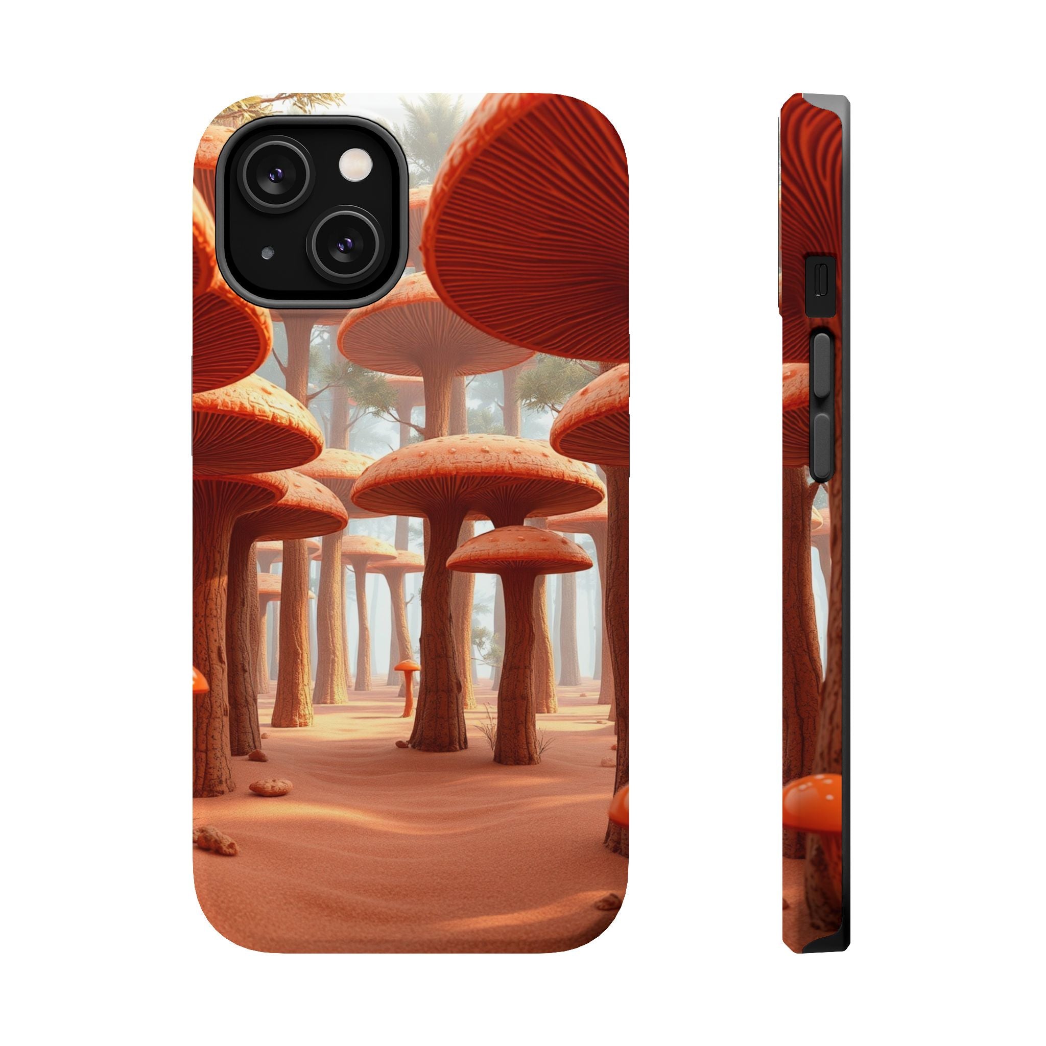 iPhone Mushroom Forest 3D Digital Bold Modern Everyday Snap Case · iPhone Case
