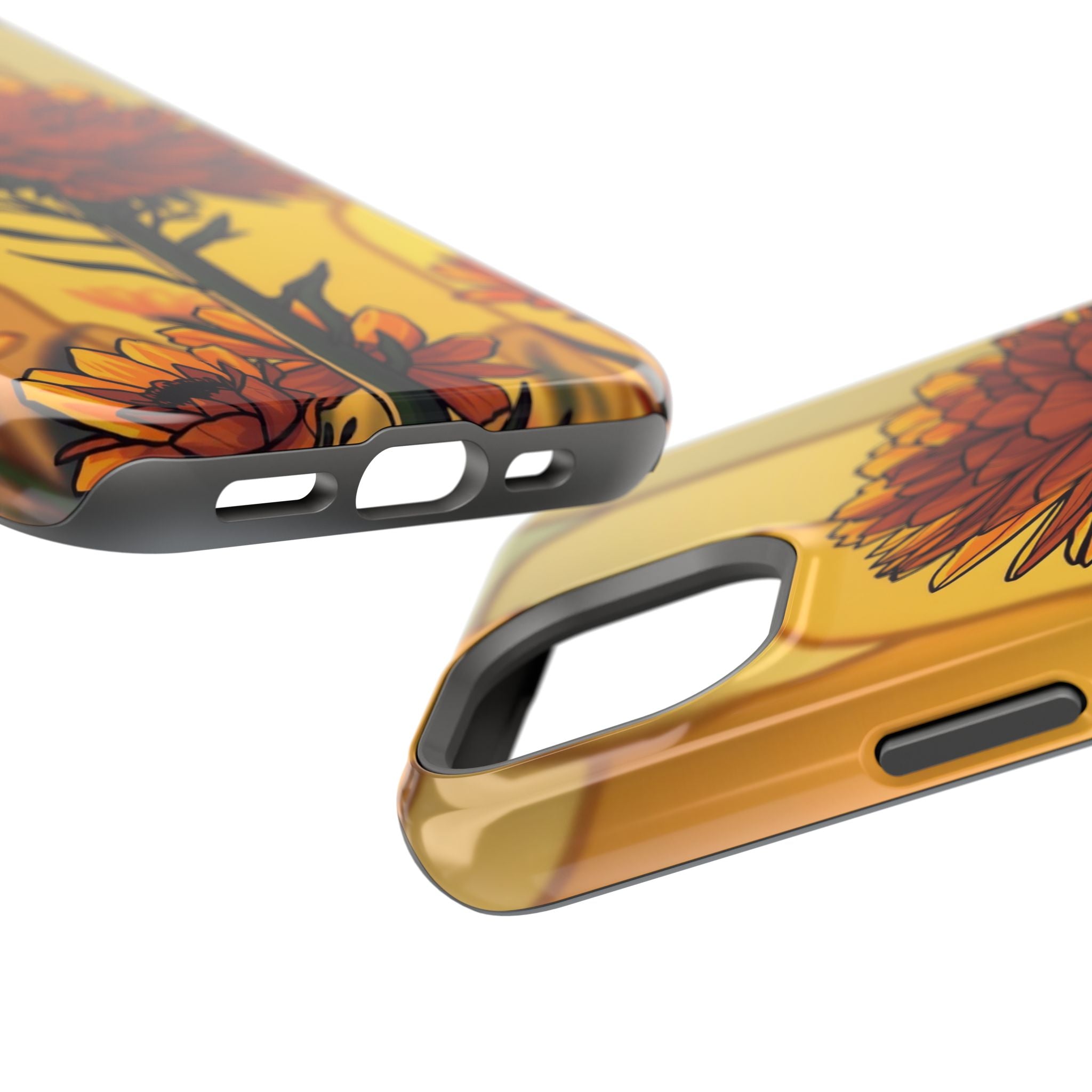 iPhone Sunset Amber And Peach Ranunculus Stack Soft iPhone Finish · iPhone Case