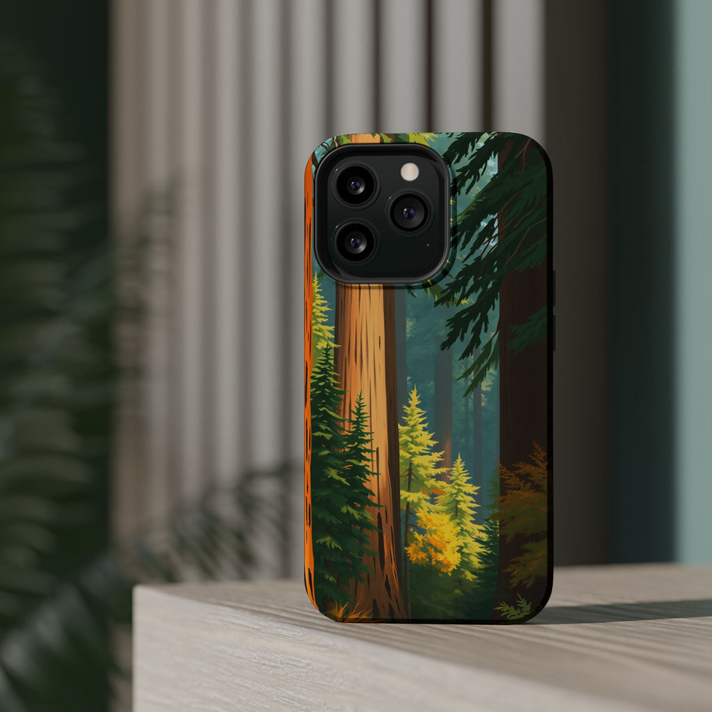 iPhone Redwood Forest Oil Painting Impressionist Clean iPhone Minimal · iPhone C