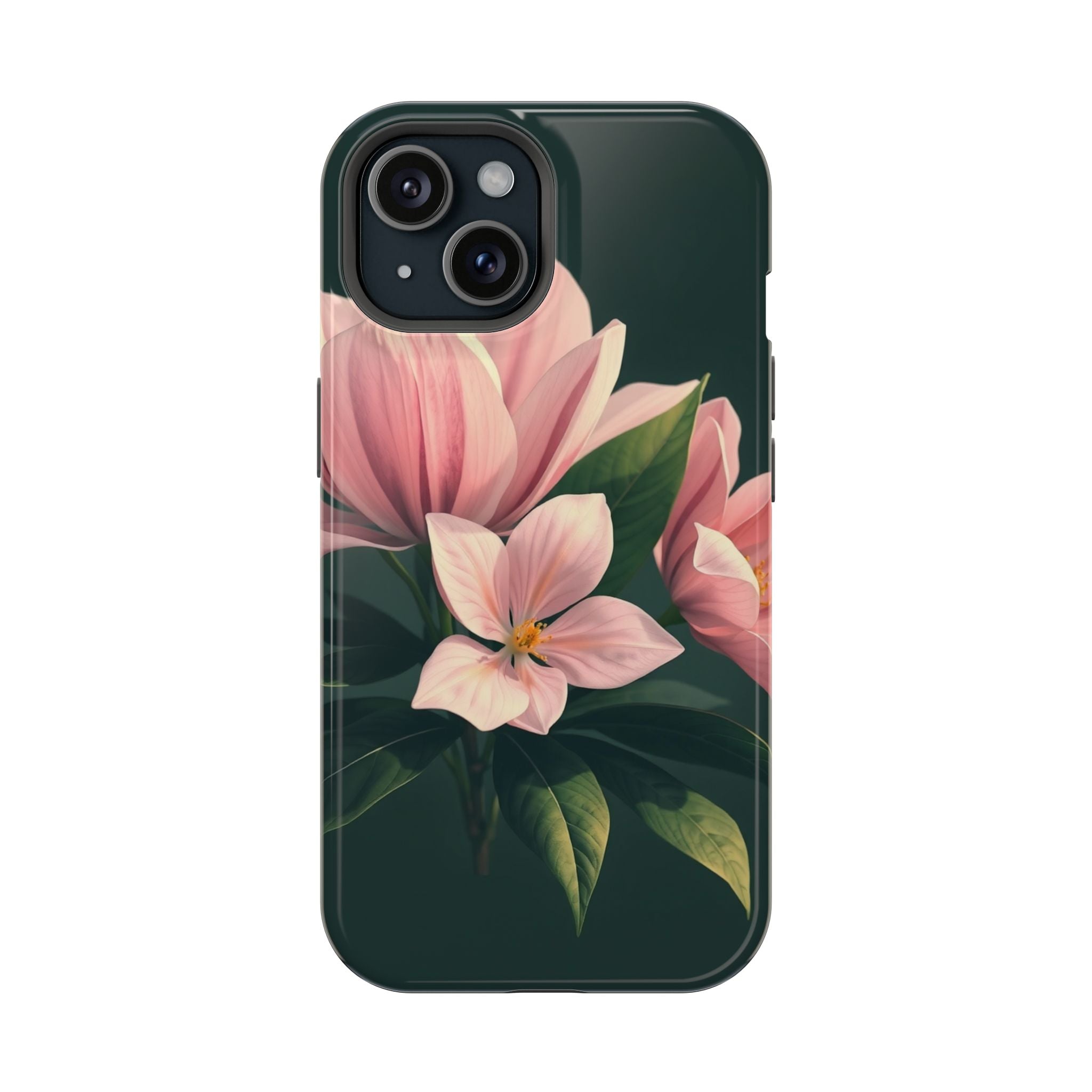 iPhone Mint And Blush Bloom Leaf Bold Modern Everyday Snap Case · iPhone Case