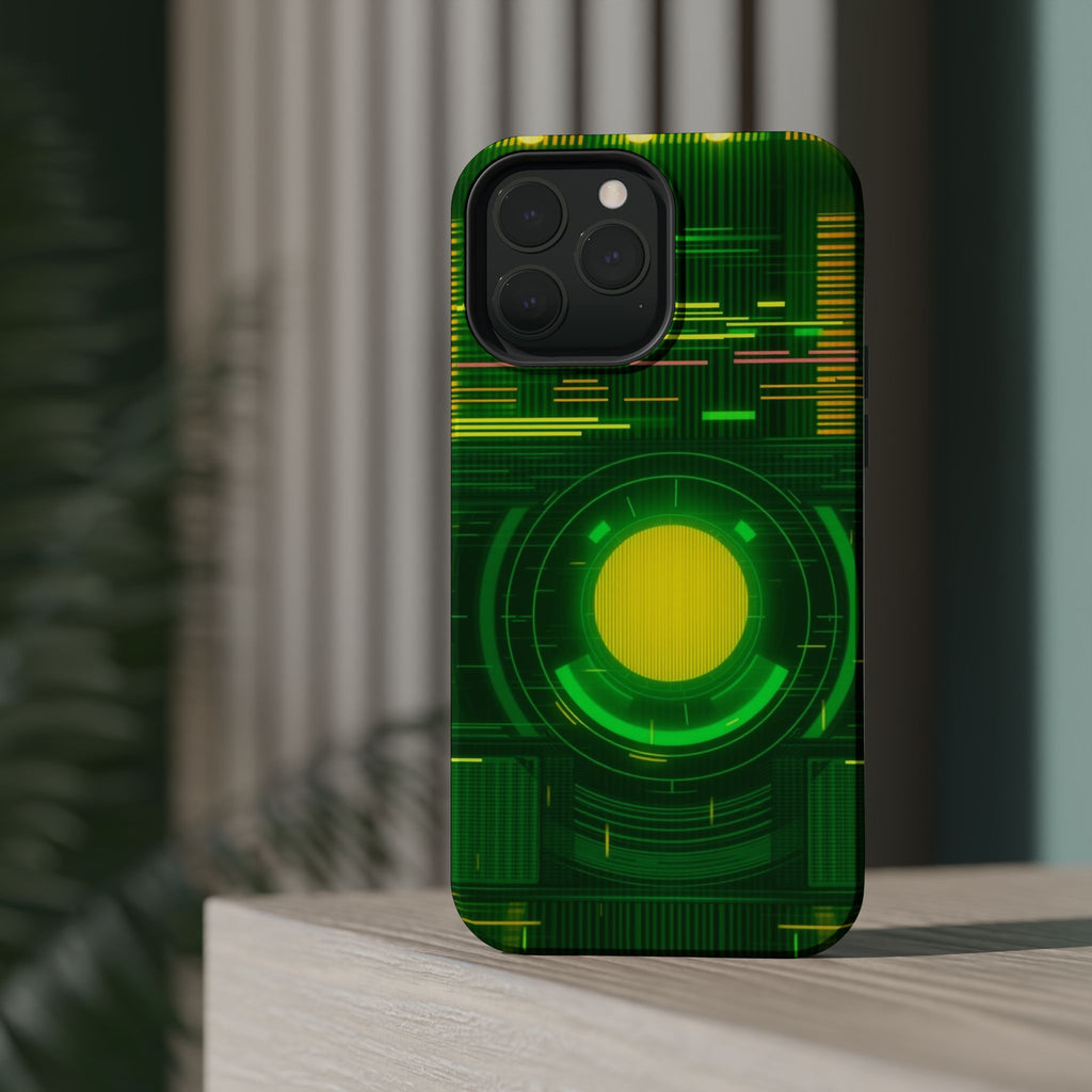 iPhone Emerald Green And Gold VHS Static Slim Everyday Designer Case · iPhone Ca