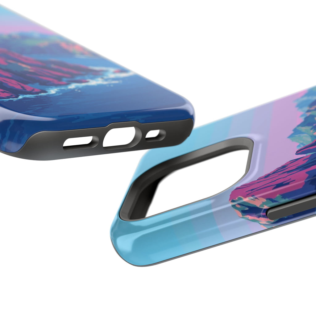 iPhone Vibrant Rocky Coastline Design Slim Everyday Designer Case · iPhone Case