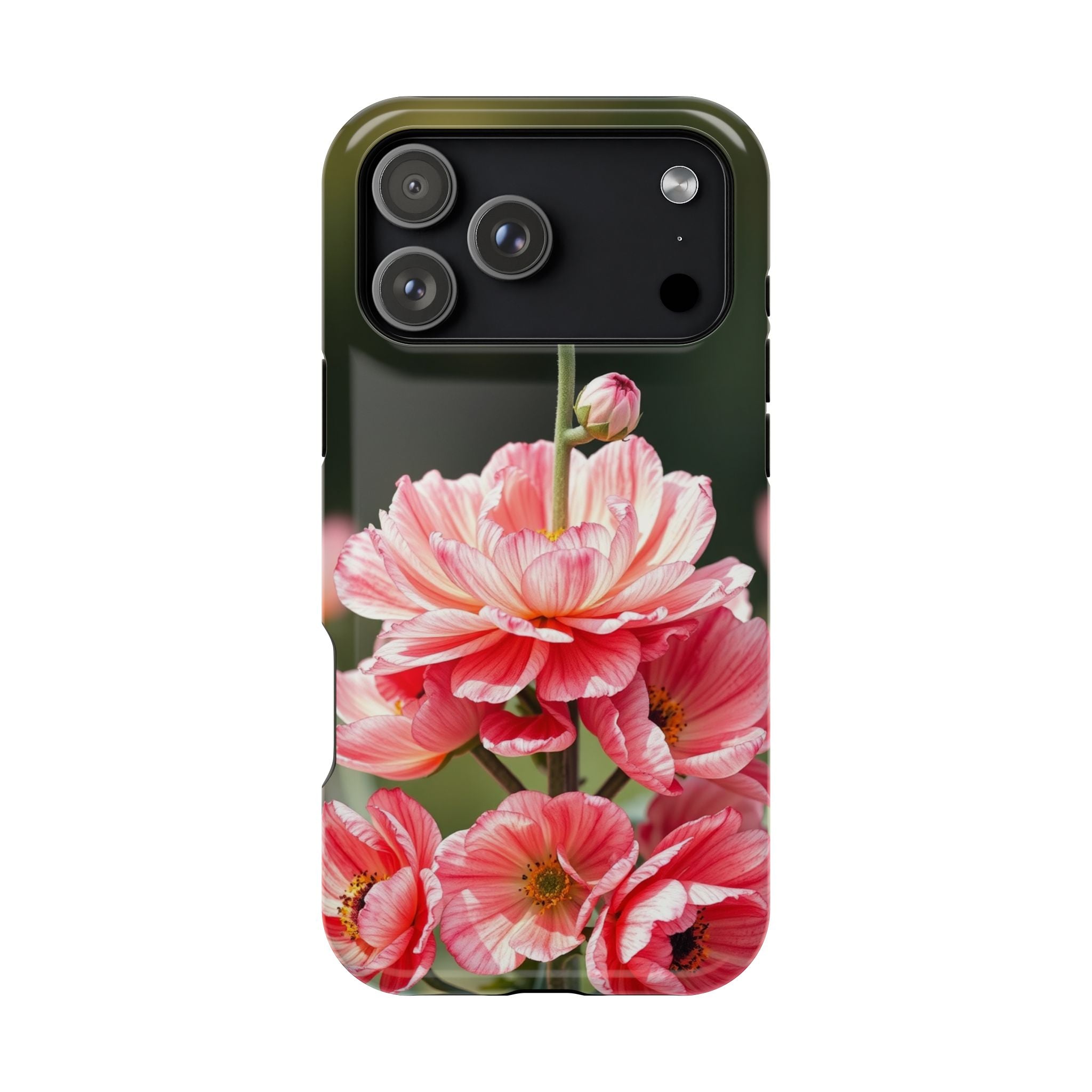 iPhone Ranunculus Stack Vibrant Watercolor Slim Snap Case · iPhone Case
