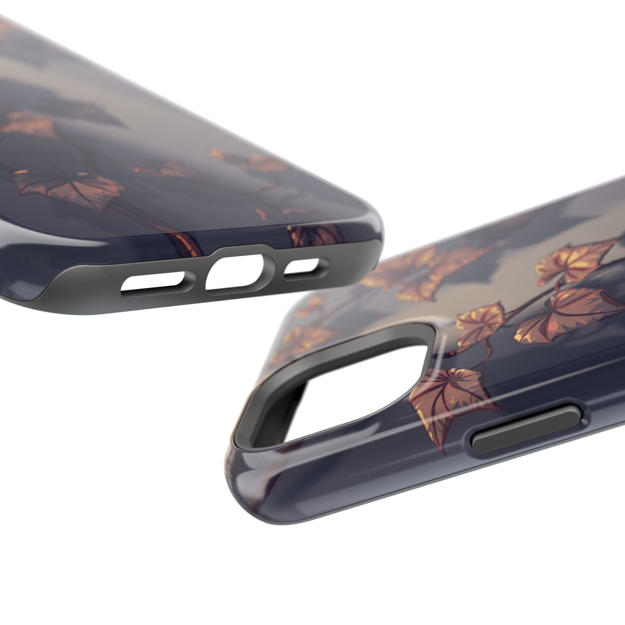 iPhone Charcoal And Copper Art Nouveau Vine Soft iPhone 13 Finish · iPhone Case