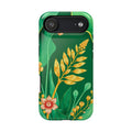 iPhone Emerald Green And Gold Botanical Illustration Ga Slim Snap Case · iPhone