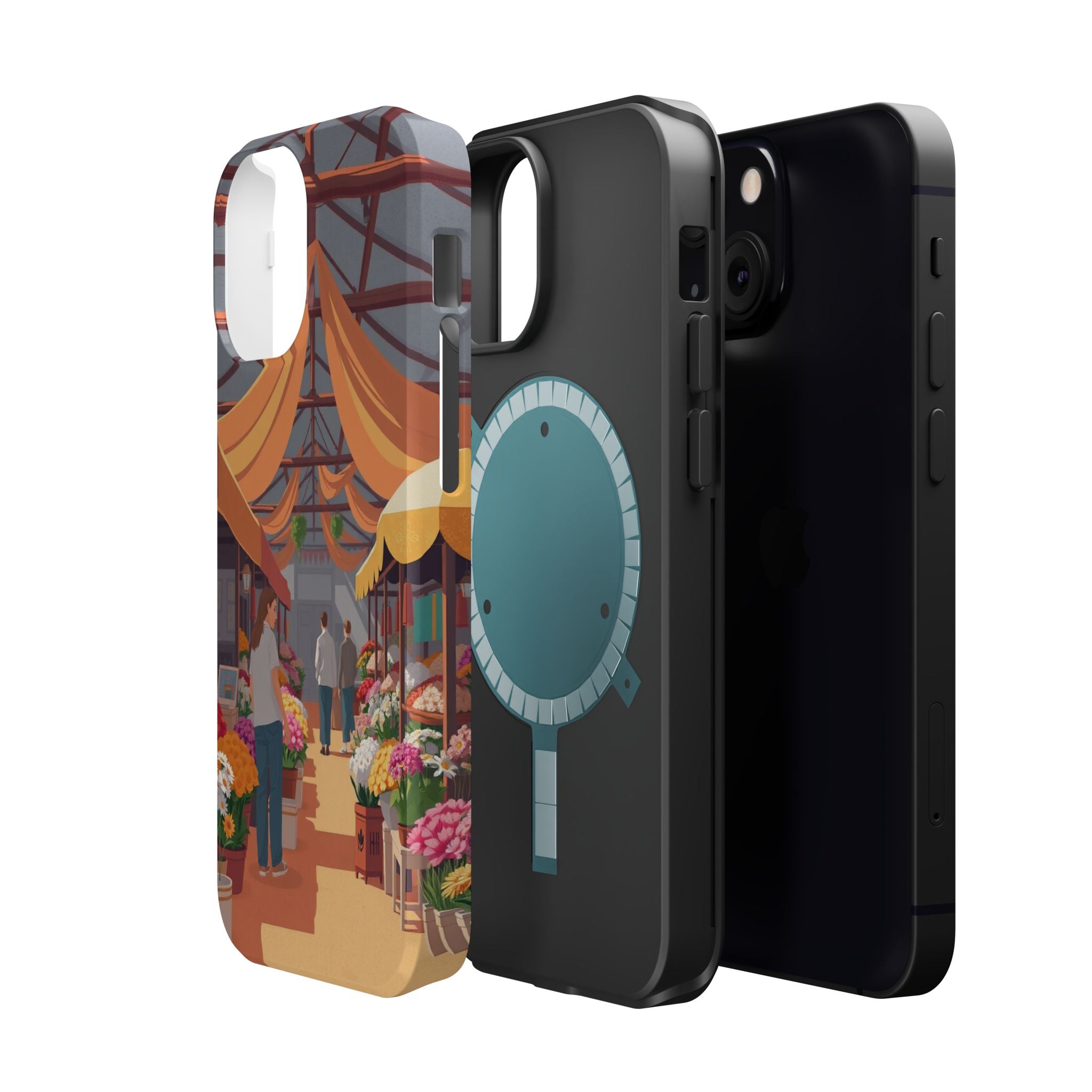 iPhone Vibrant Flower Market Design Slim Everyday Designer Case · iPhone Case