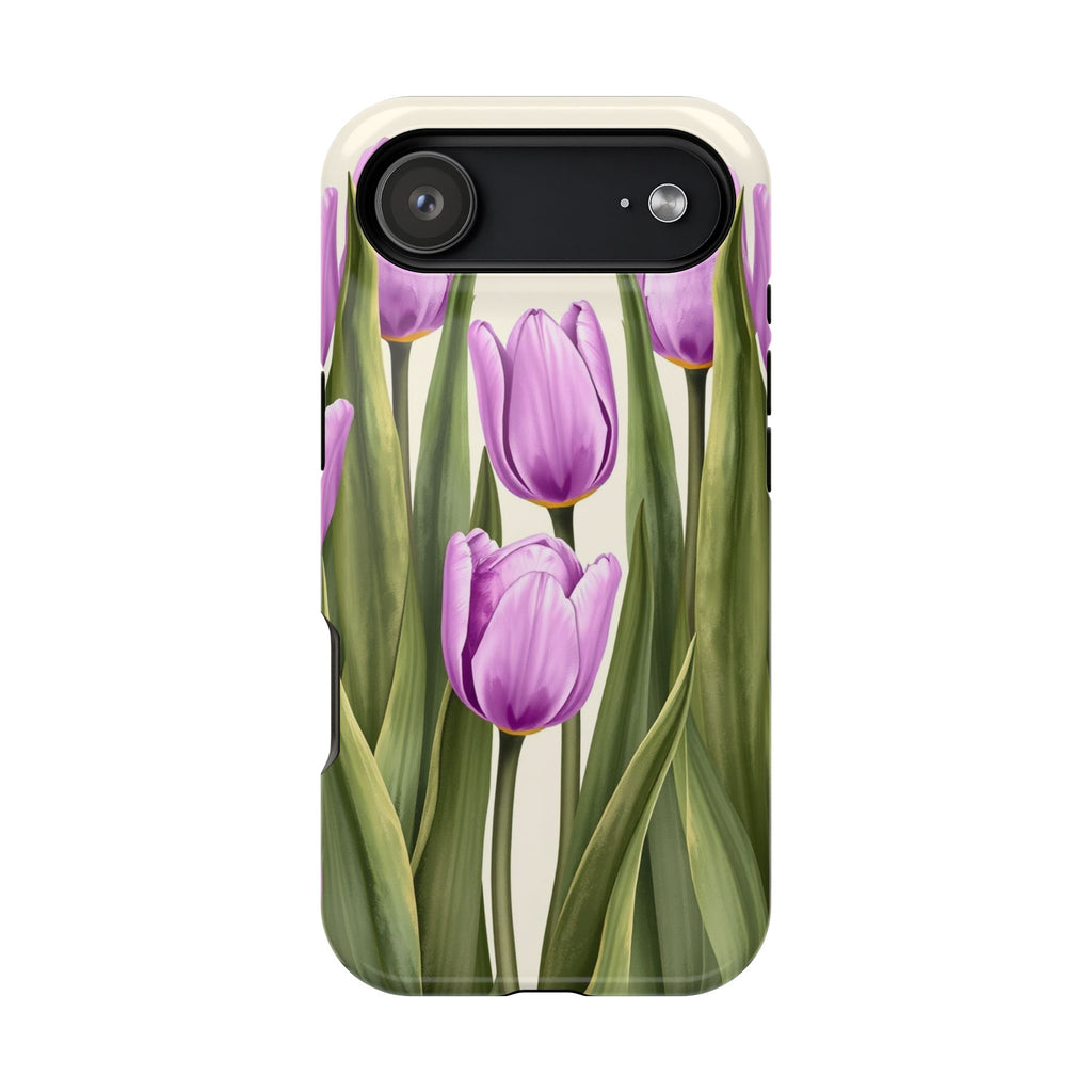 iPhone Tulip Row Electric Art 14 Bold Modern Everyday Snap Case · iPhone Case
