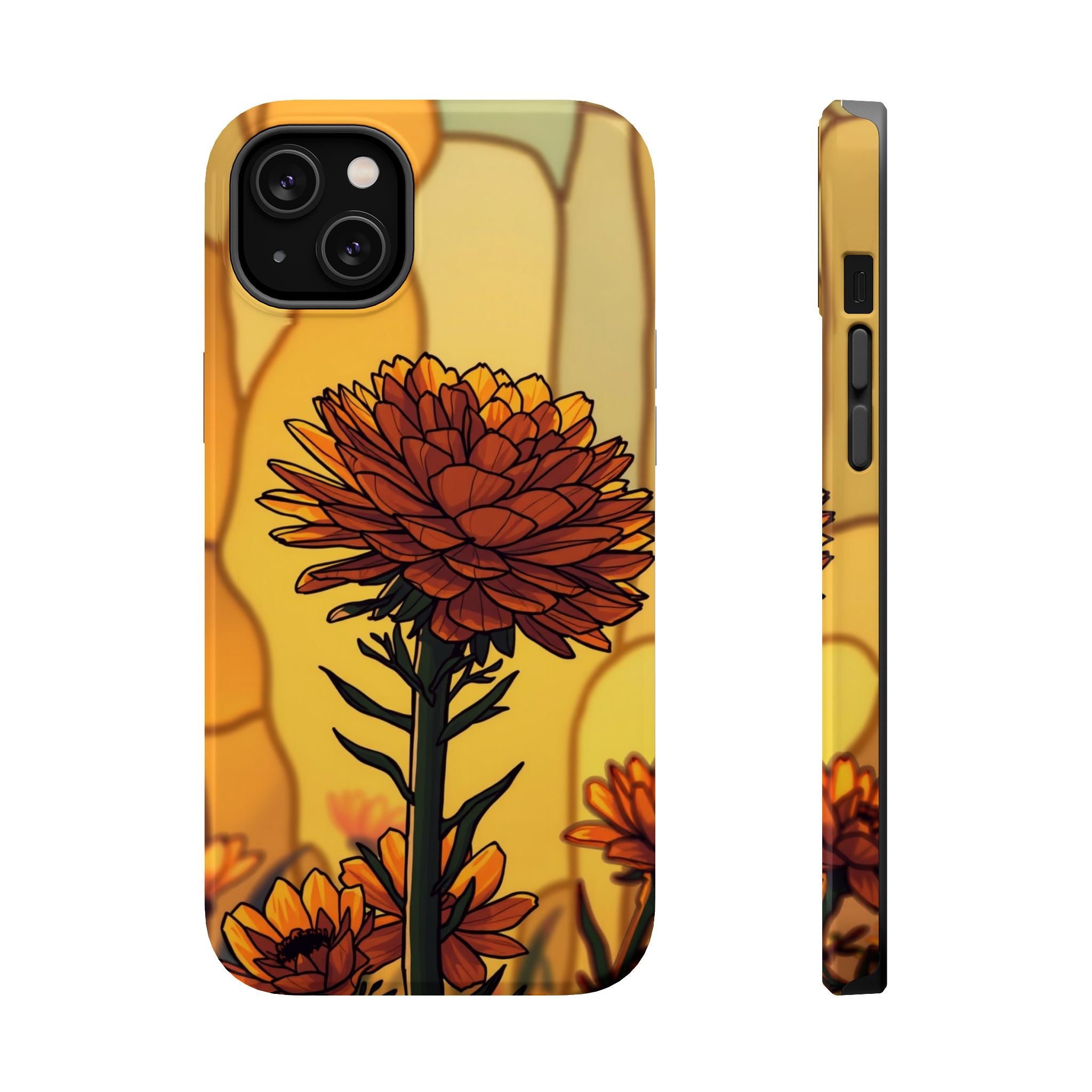 iPhone Sunset Amber And Peach Ranunculus Stack Soft iPhone Finish · iPhone Case