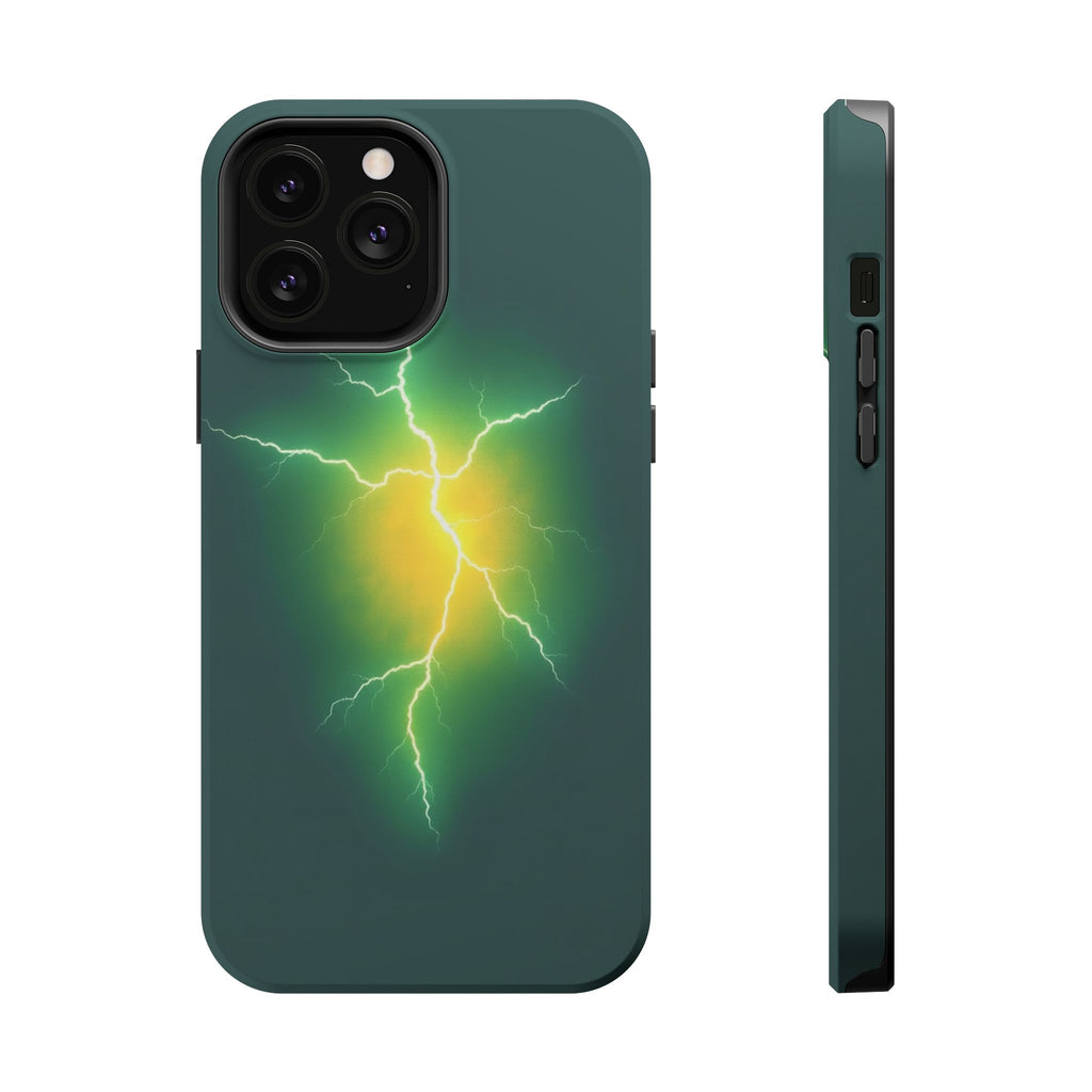 iPhone Emerald Green And Gold Prairie Lightning Soft iPhone Finish · iPhone Case