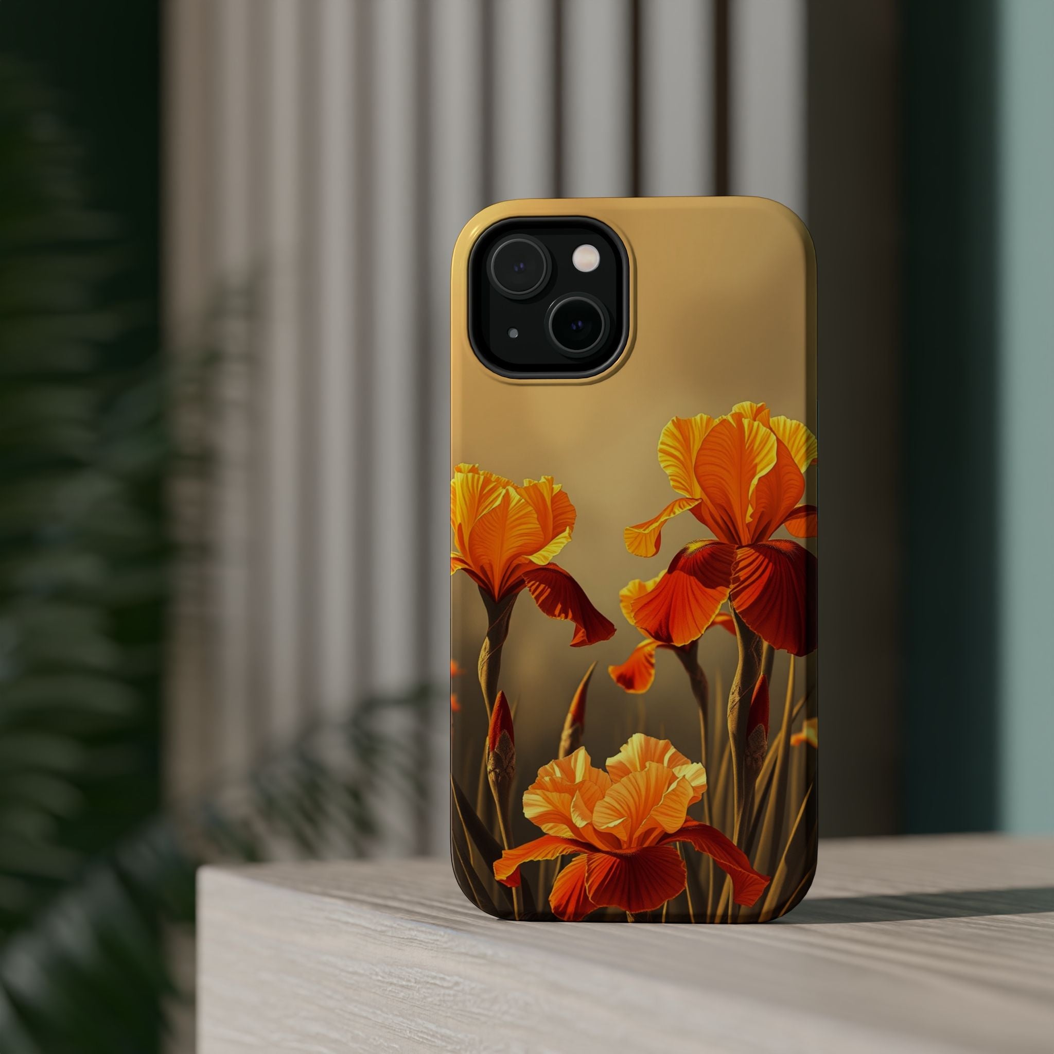 iPhone Iris Garden Gold Foil Luxury Slim Everyday Designer Case · iPhone Case