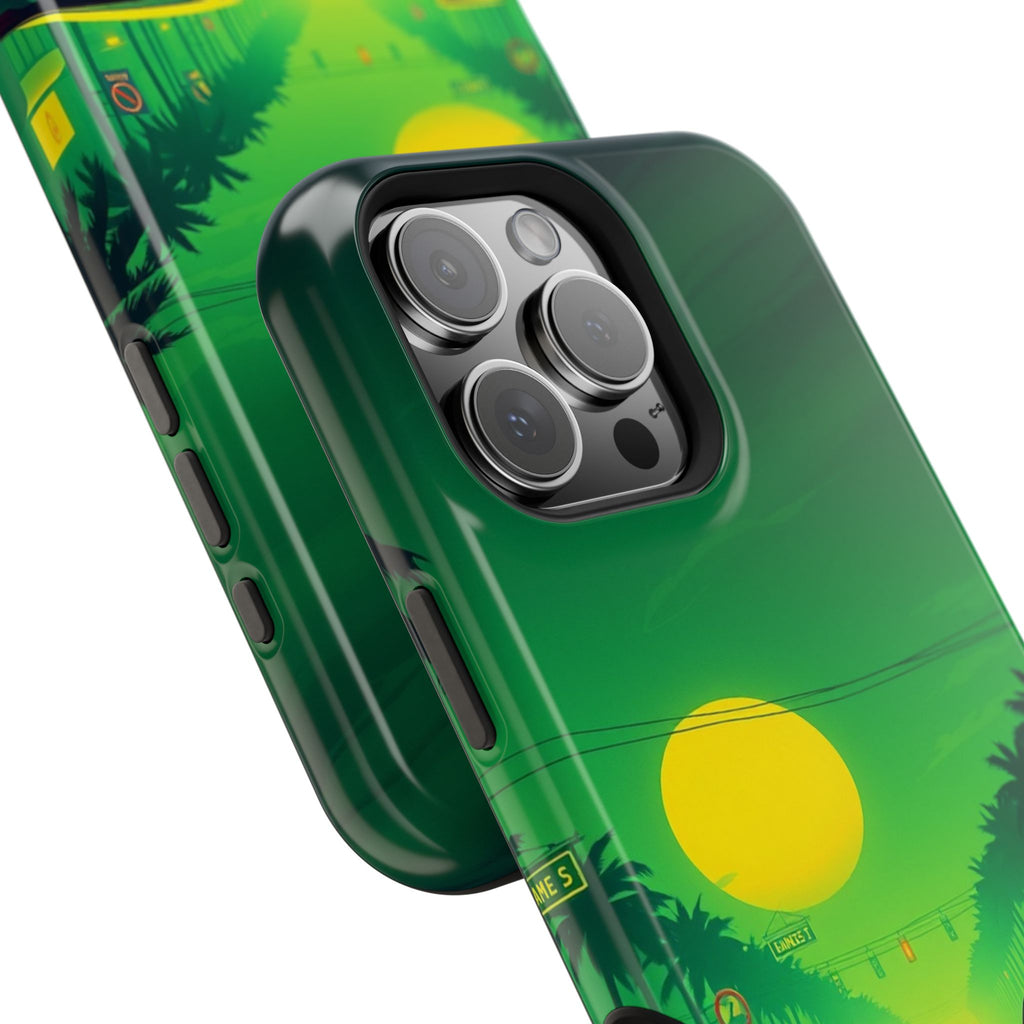 iPhone Dreamy Sunset Drive 80s Design Slim Everyday Designer Case · iPhone Case