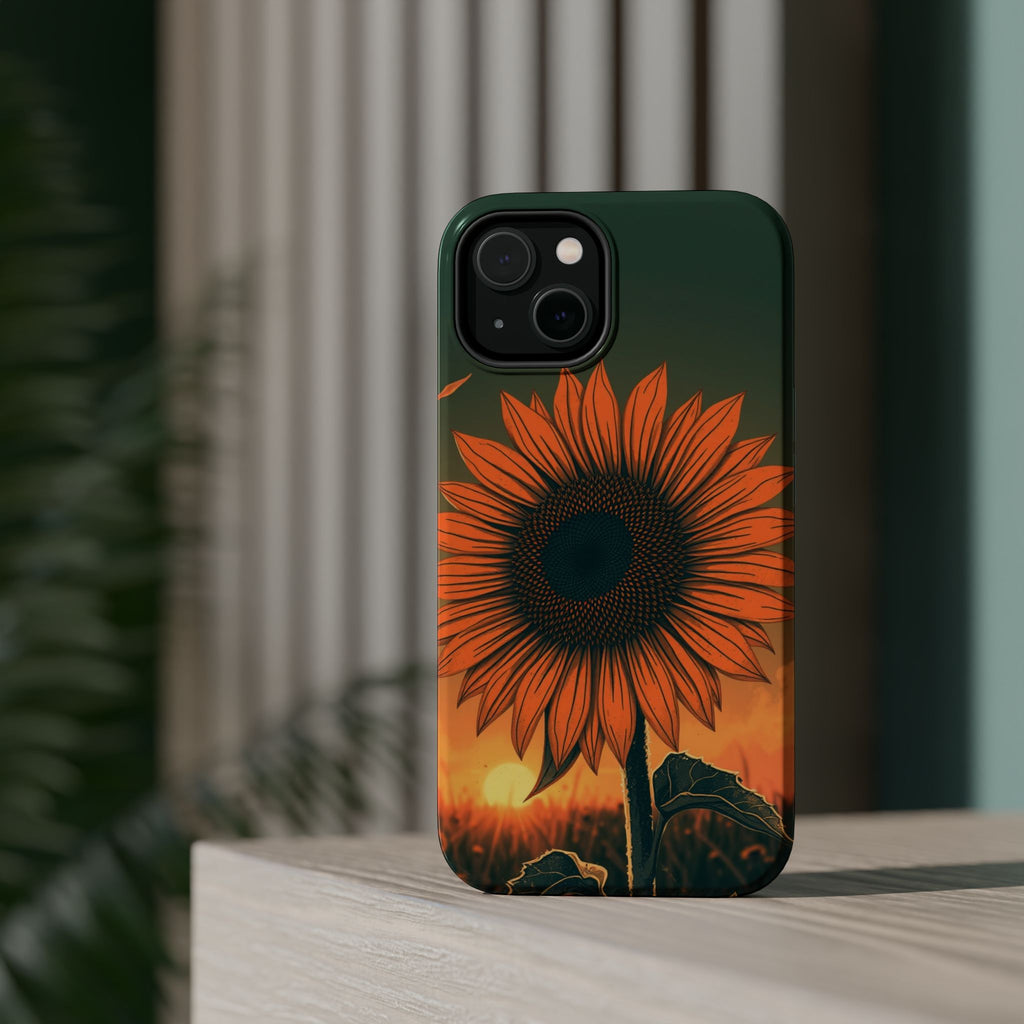 iPhone Charcoal And Copper Sunflower Prairie Slim iPhone Everyday · iPhone Case