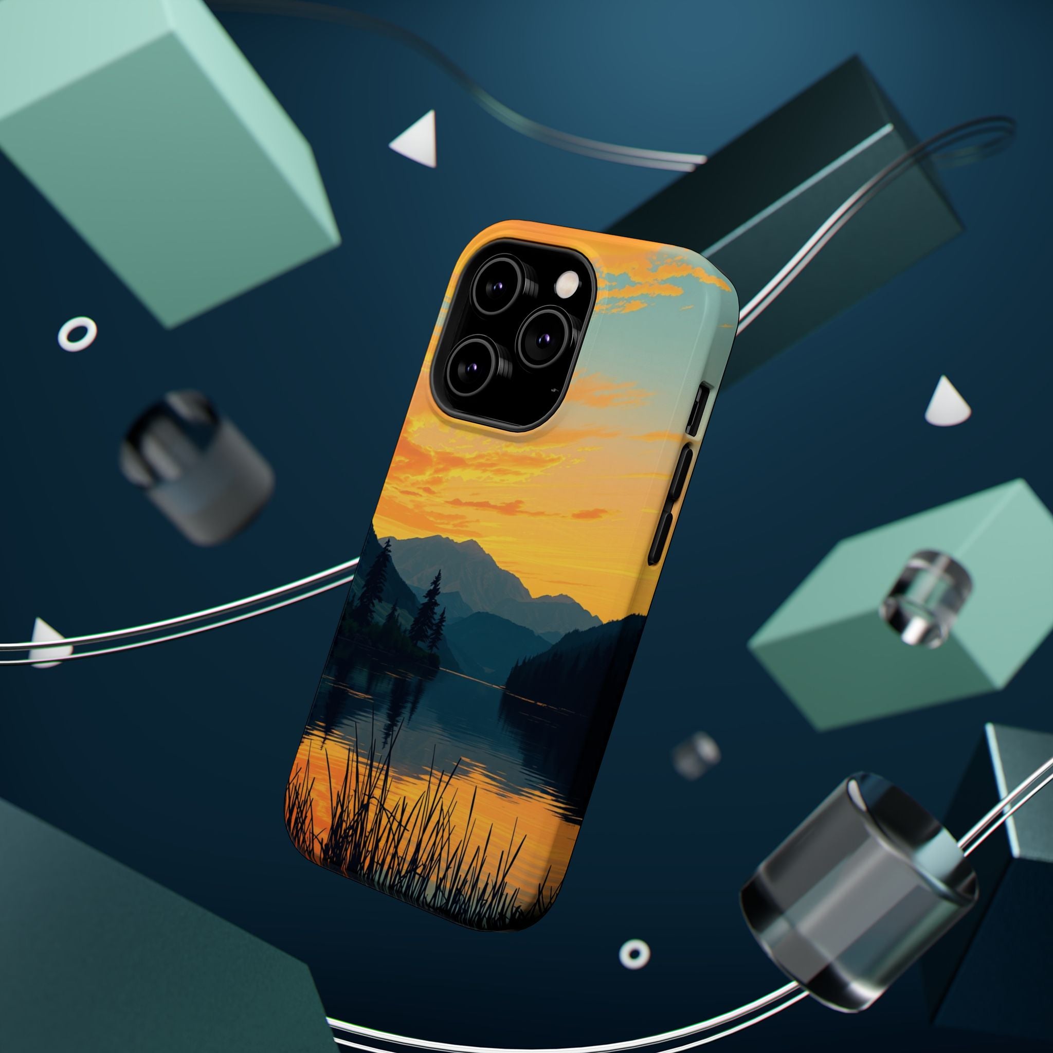iPhone Lake at Twilight Oil Painting Impressionist iPhone Artistic · iPhone Case