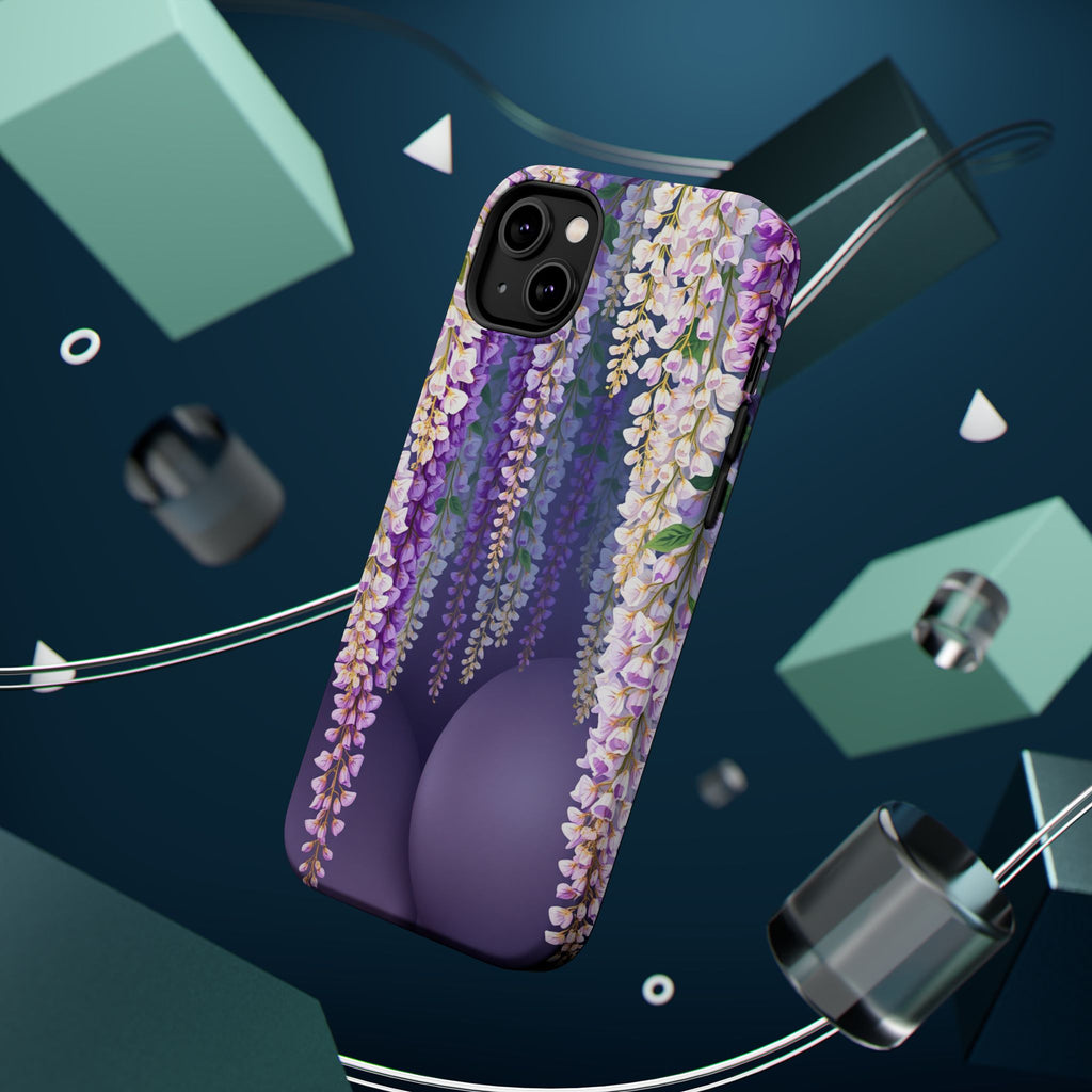 iPhone Mint And Blush Wisteria Cascade Slim Everyday Designer Case · iPhone Case
