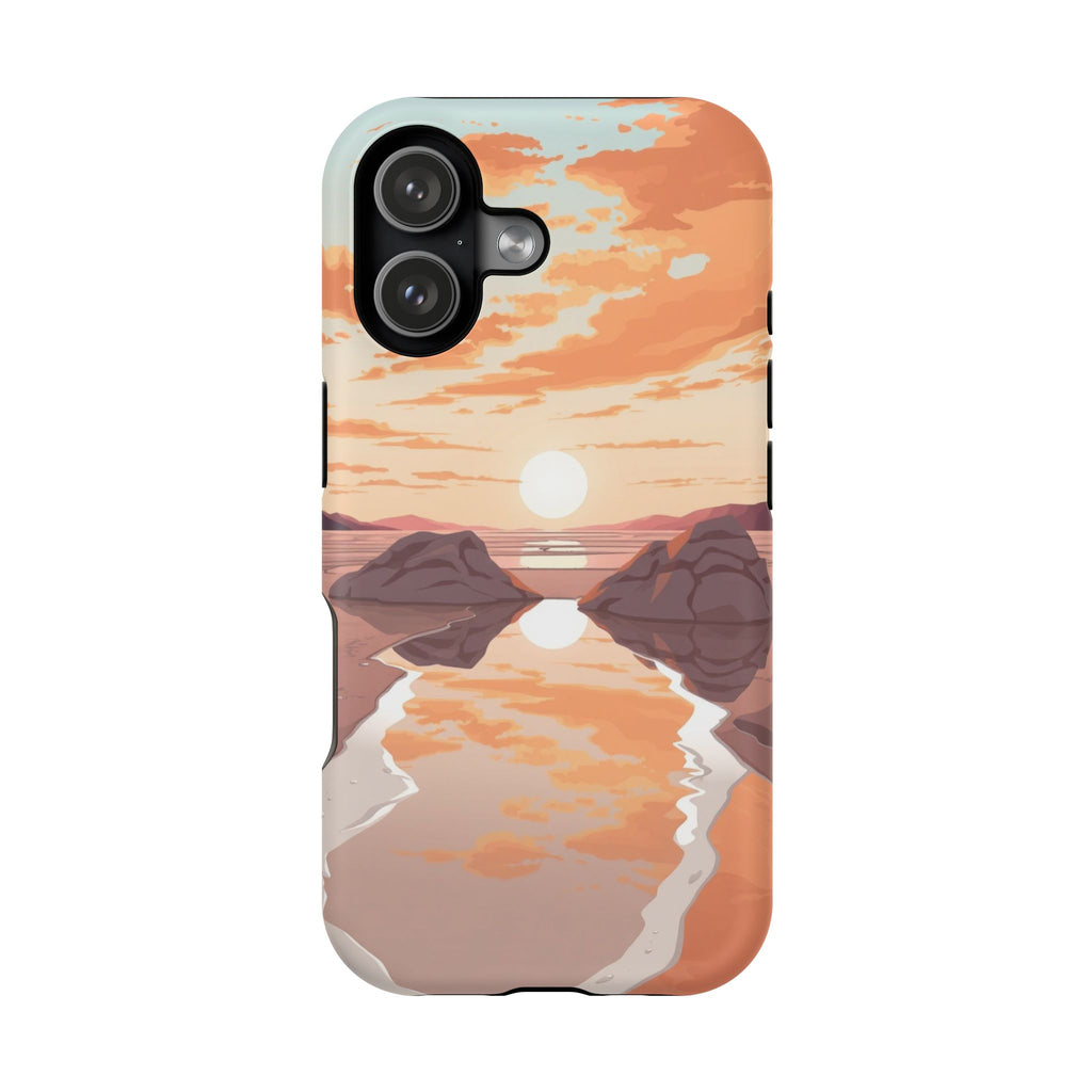 iPhone Sunset Amber And Peach Salt Flat Mirror Soft iPhone Finish · iPhone Case