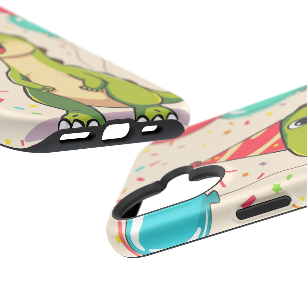 iPhone Dino with Party Hat Kids Fun Phone Case Gift Slim Snap Case · iPhone Case
