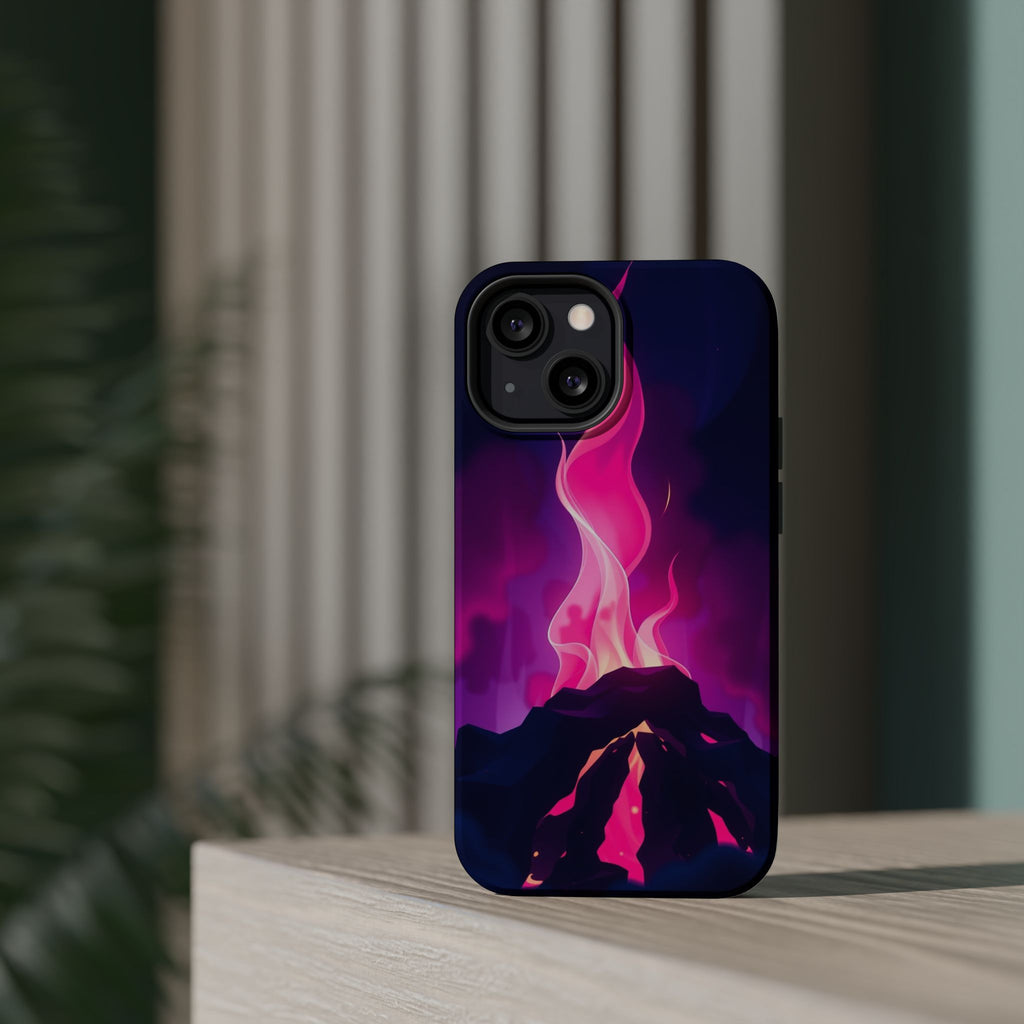 iPhone Cyan And Magenta Wildfire Glow Slim Everyday Designer Case · iPhone Case