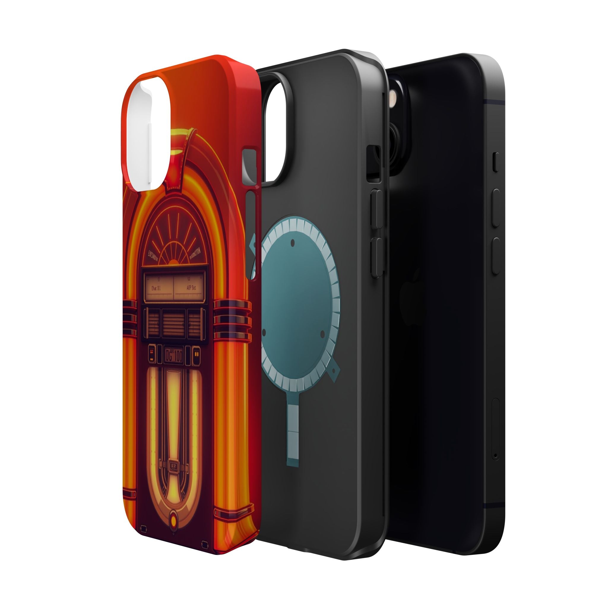iPhone Jukebox Glow Neon Cyberpunk Bold Modern Everyday Snap Case · iPhone Case